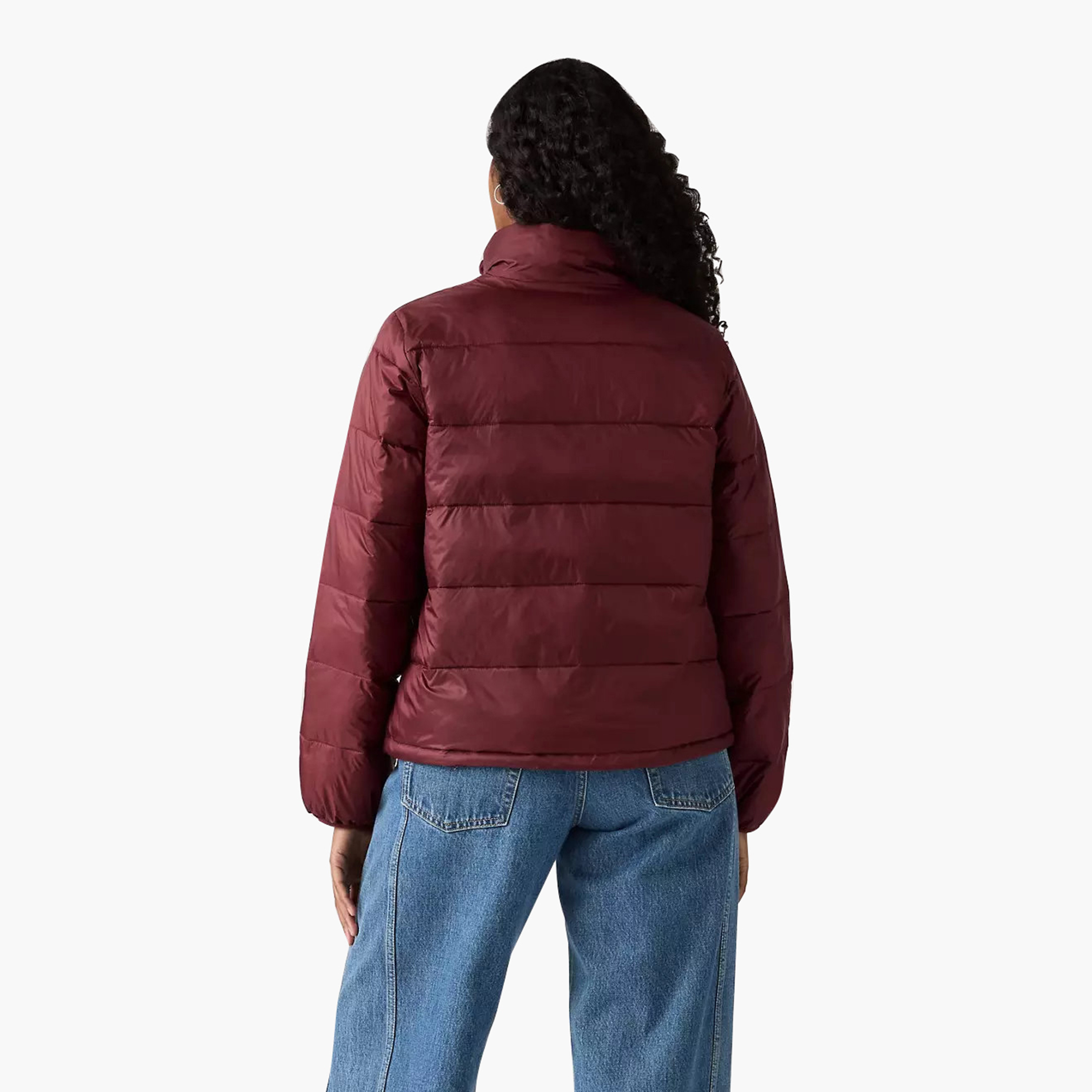 Levi's Plain High Neck Long Sleeves Women's Puffer Jacket-women-winterwear-coatsandjackets-jackets-image-4