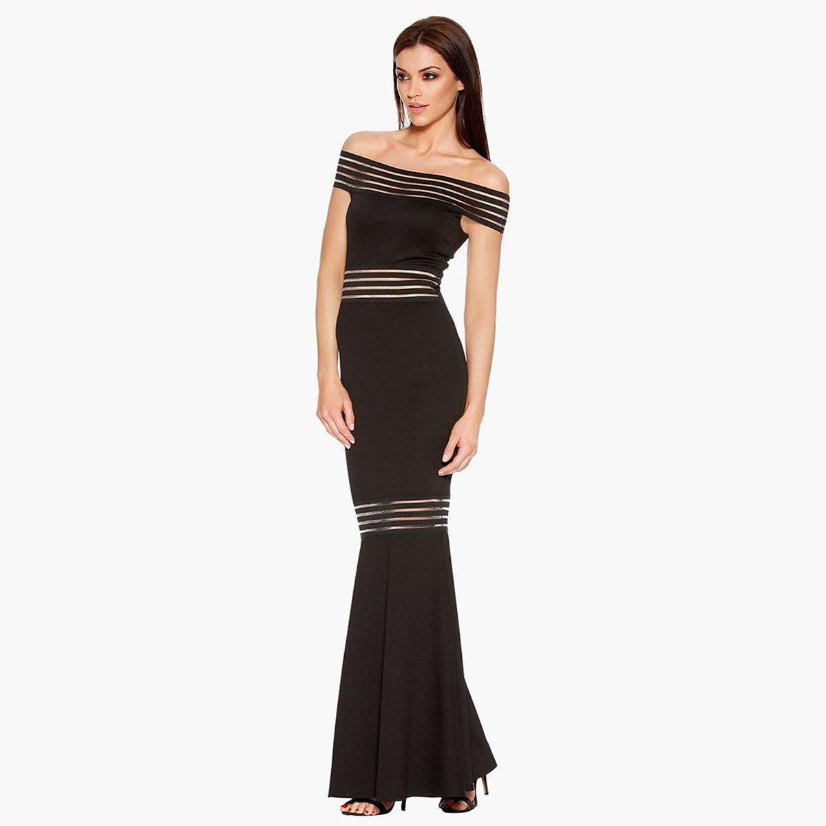 كويز أسود طويل فستان-women-clothing-dresses-image-3