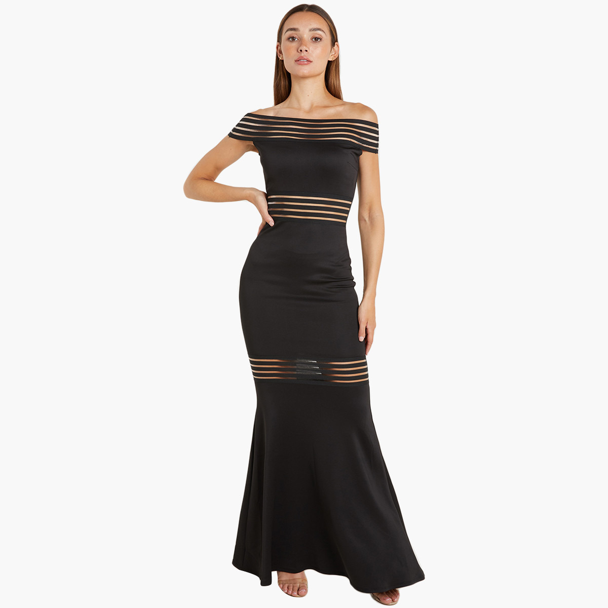 كويز أسود طويل فستان-women-clothing-dresses-image-9