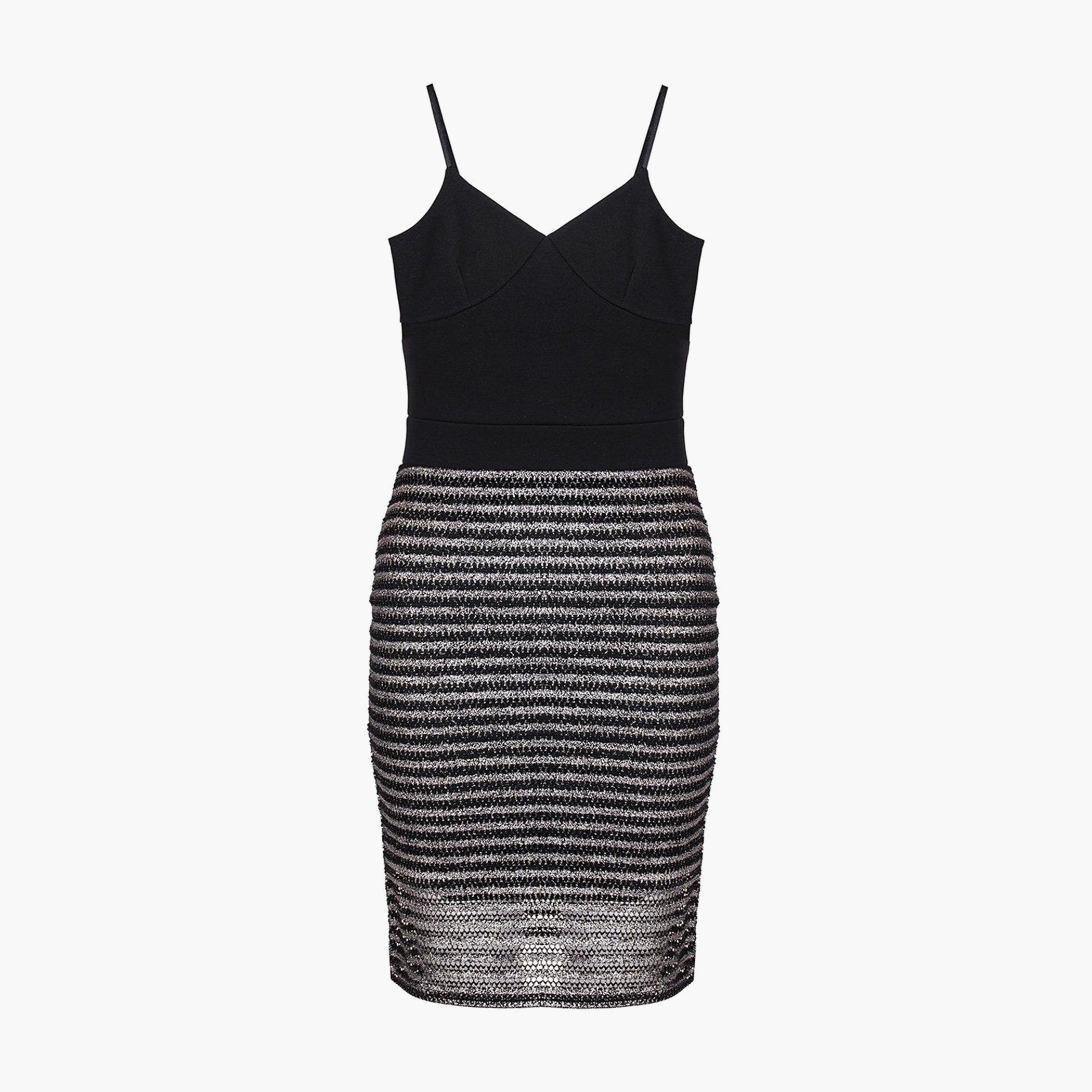 Quiz Women Polyester Solid Black Mini Dress-women-clothing-dresses-image-4