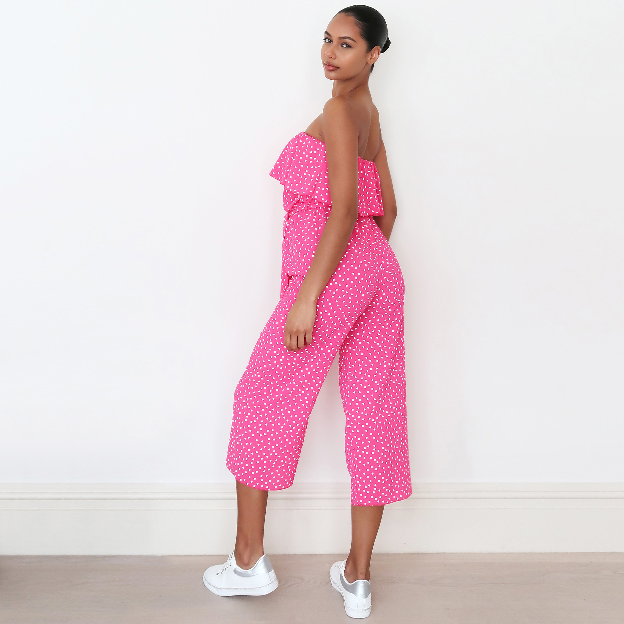 أفرول دون أكمام بطبعات منقطّة للنساء من كويز-women-clothing-dresses-image-2