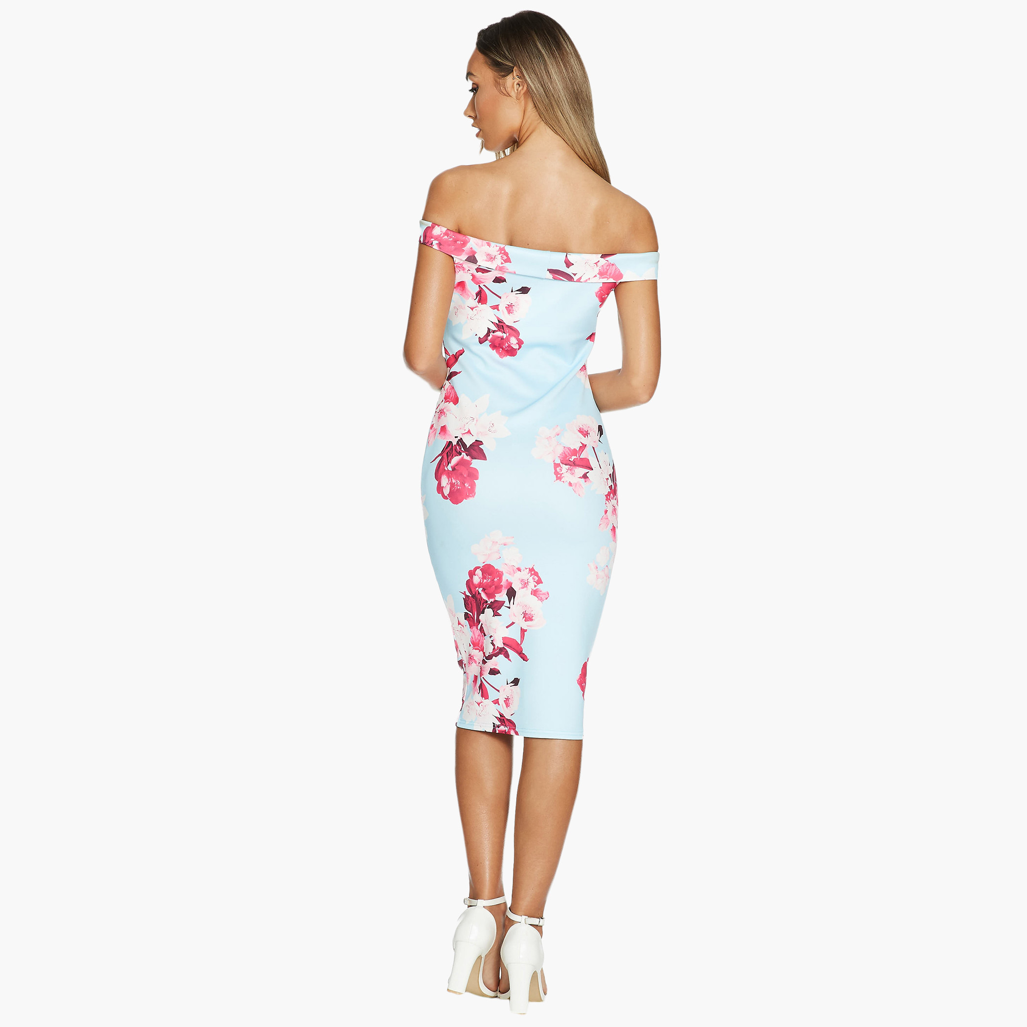 كويز أزرق متوسط الطول فستان-women-clothing-dresses-image-1