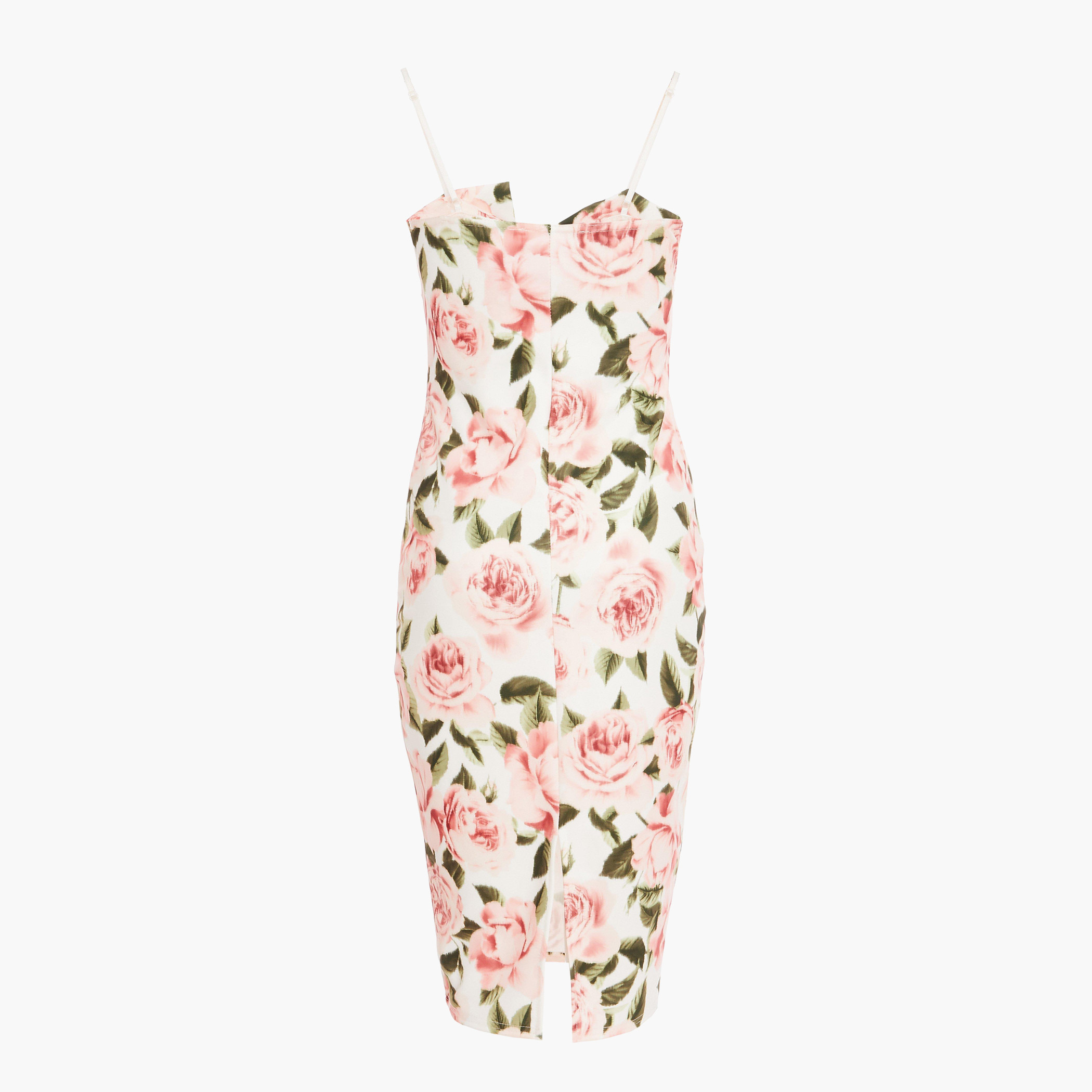 Quiz Women Polyester Floral Cream Midi Dress-women-clothing-dresses-image-6