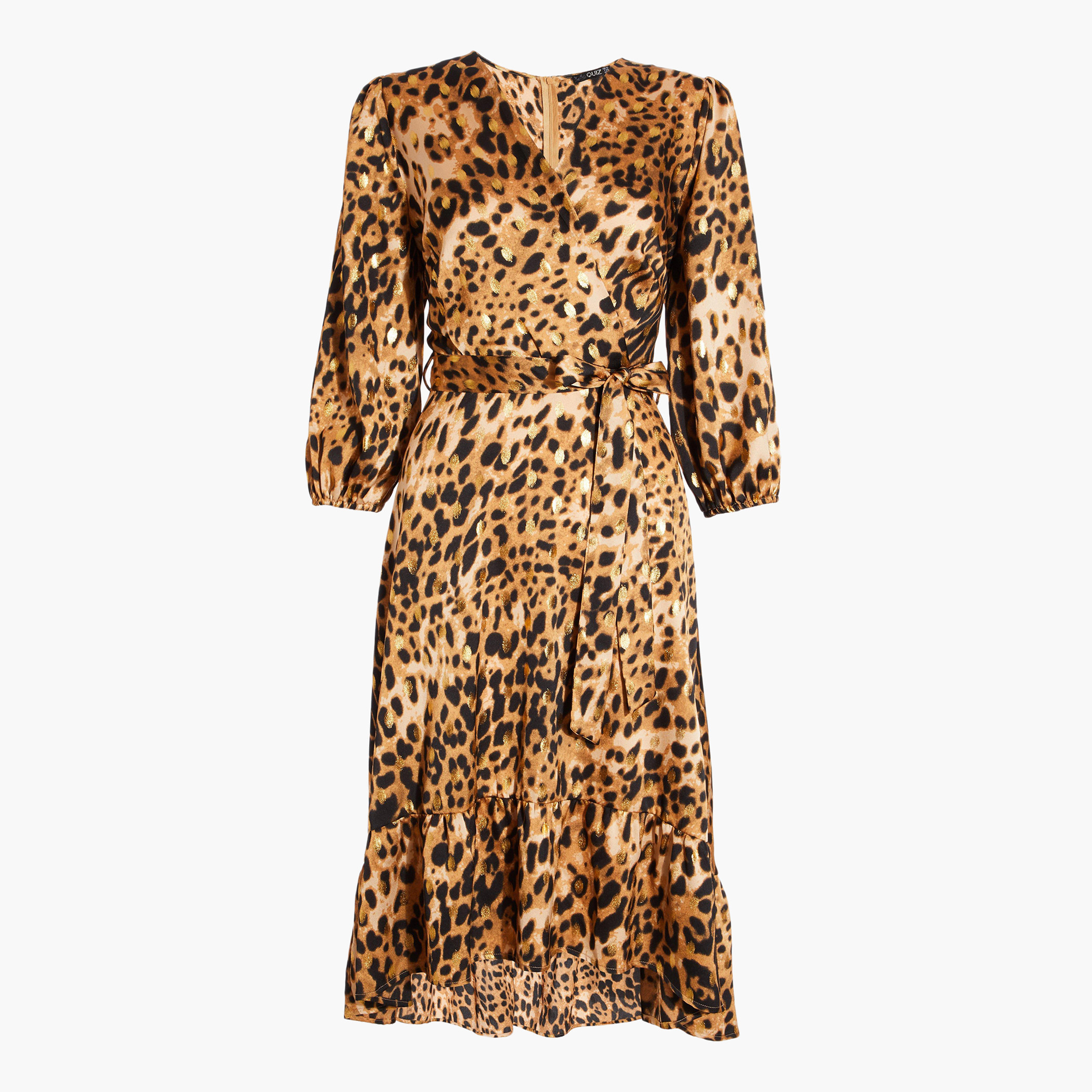 كويز بنى متوسط الطول فستان-women-clothing-dresses-image-4