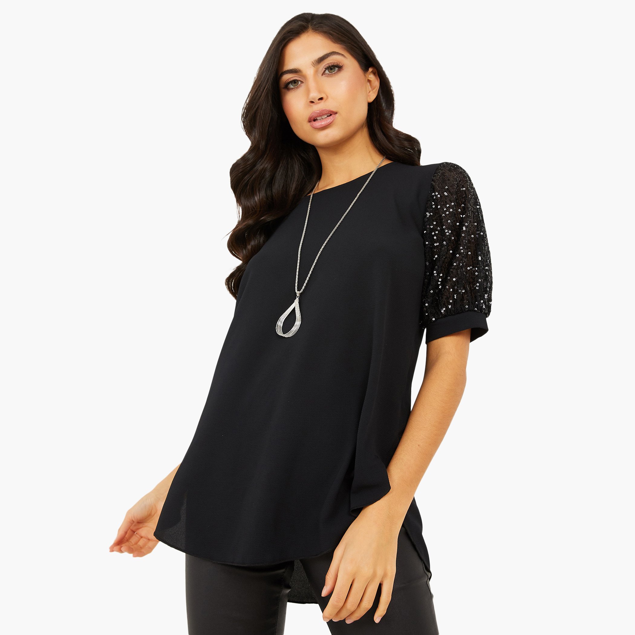 كويز أسود قميص-women-clothing-shirtsandblouses-blouses-image-1
