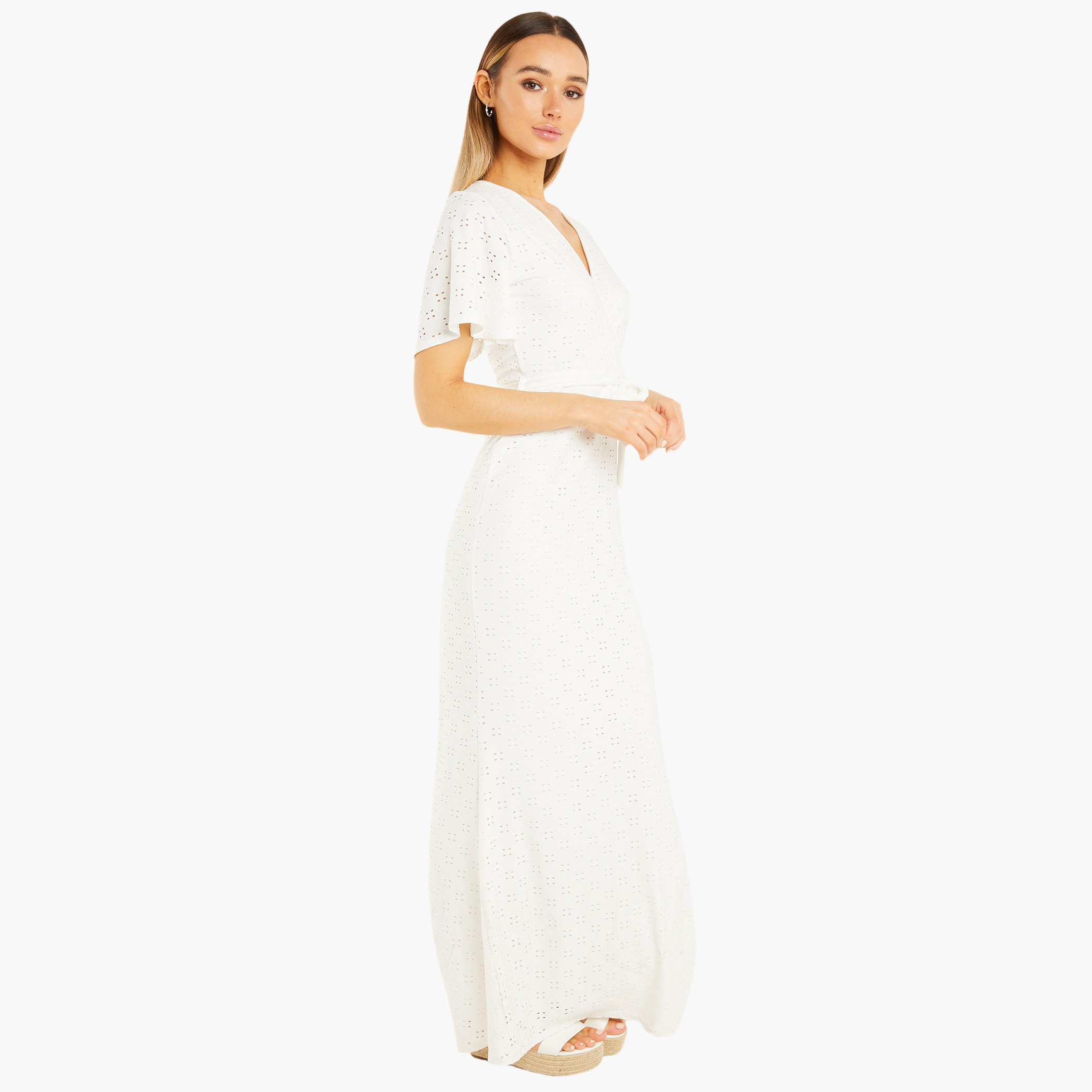 Quiz Women Embroidered V-Neck Maxi Wrap Dress-women-clothing-dresses-image-3