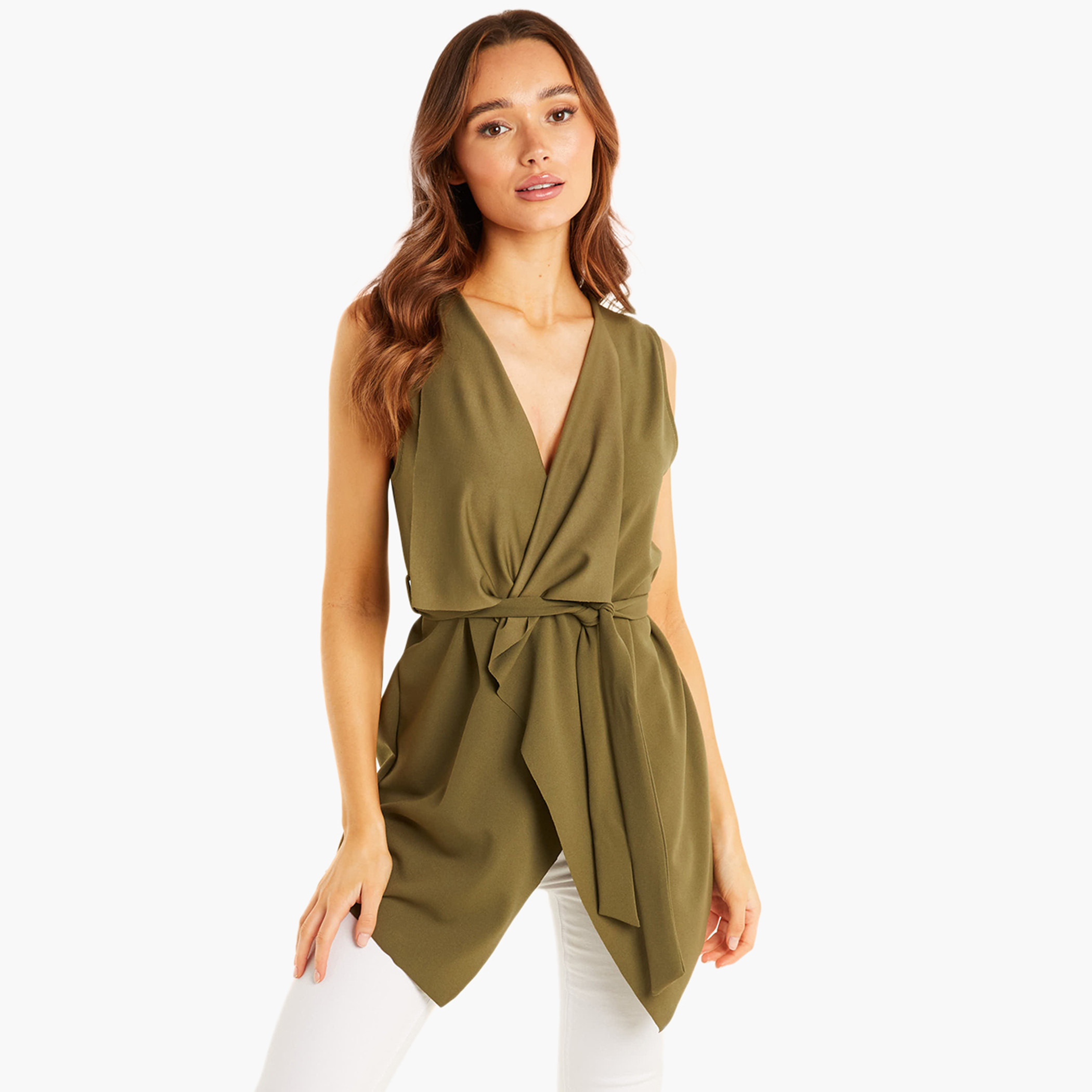 Quiz Women Solid Sleeveless Blazer-women-clothing-coatsandjackets-blazers-image-1