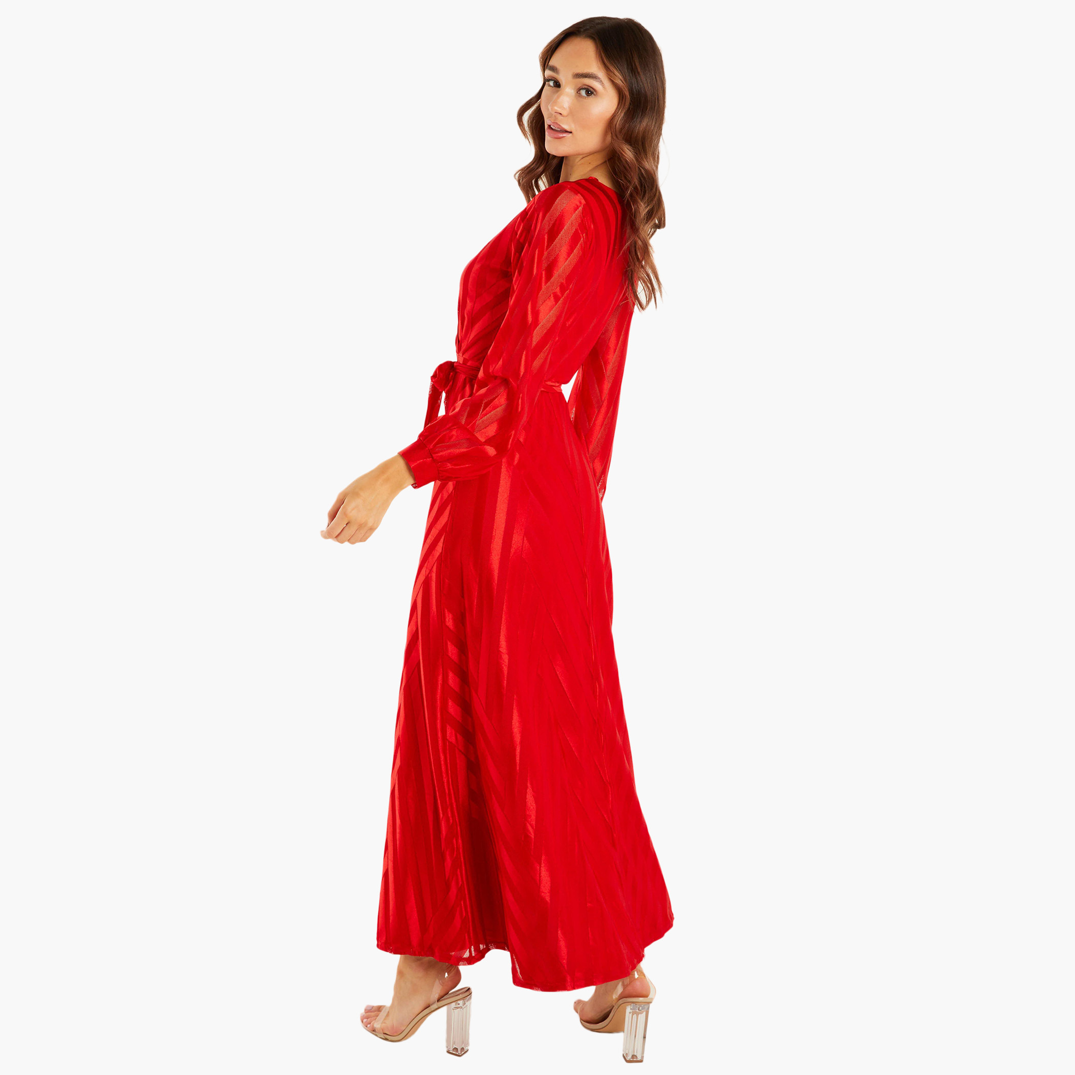 كويز أحمر طويل فستان-women-clothing-dresses-image-2