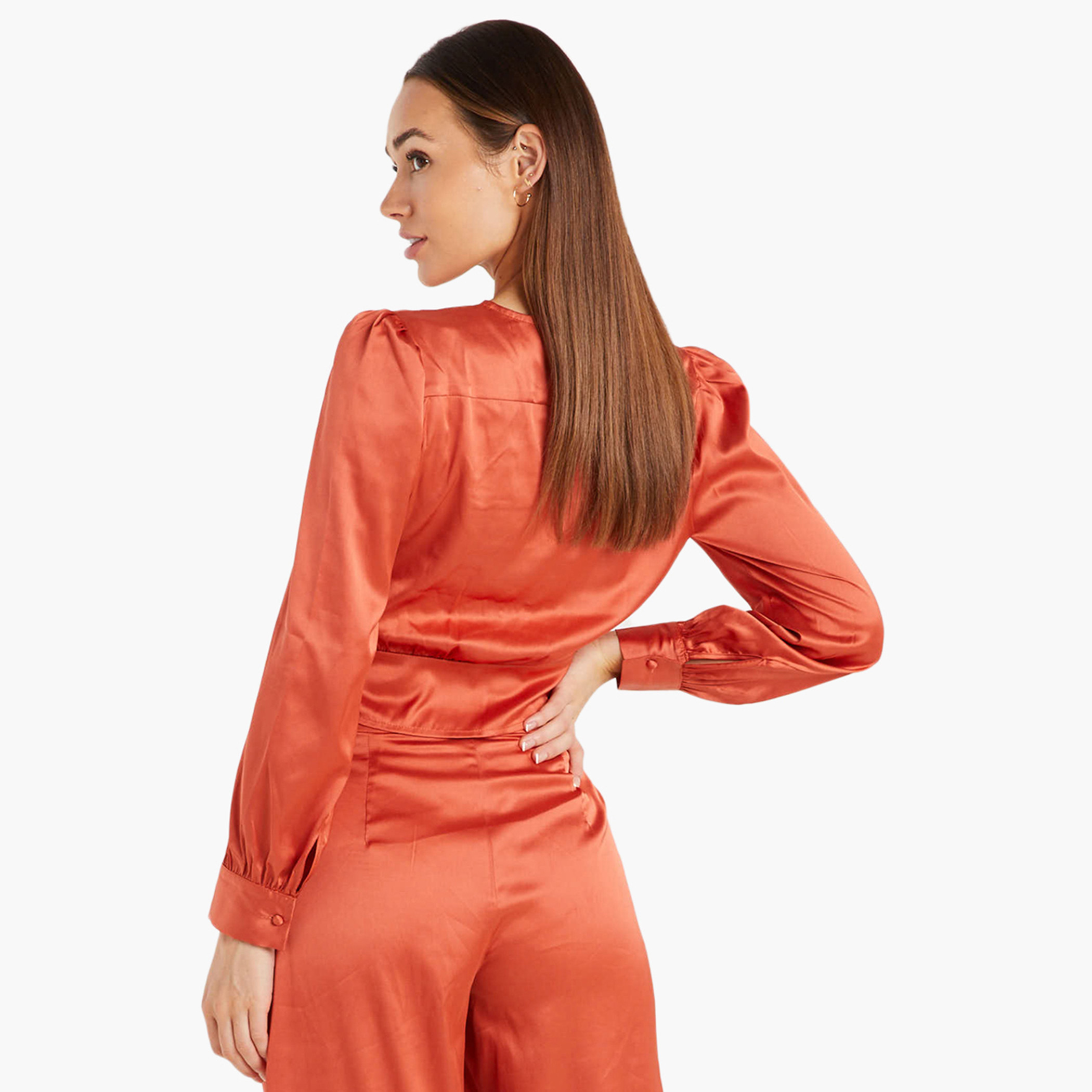 كويز البرتقالي قميص-women-clothing-shirtsandblouses-blouses-image-2