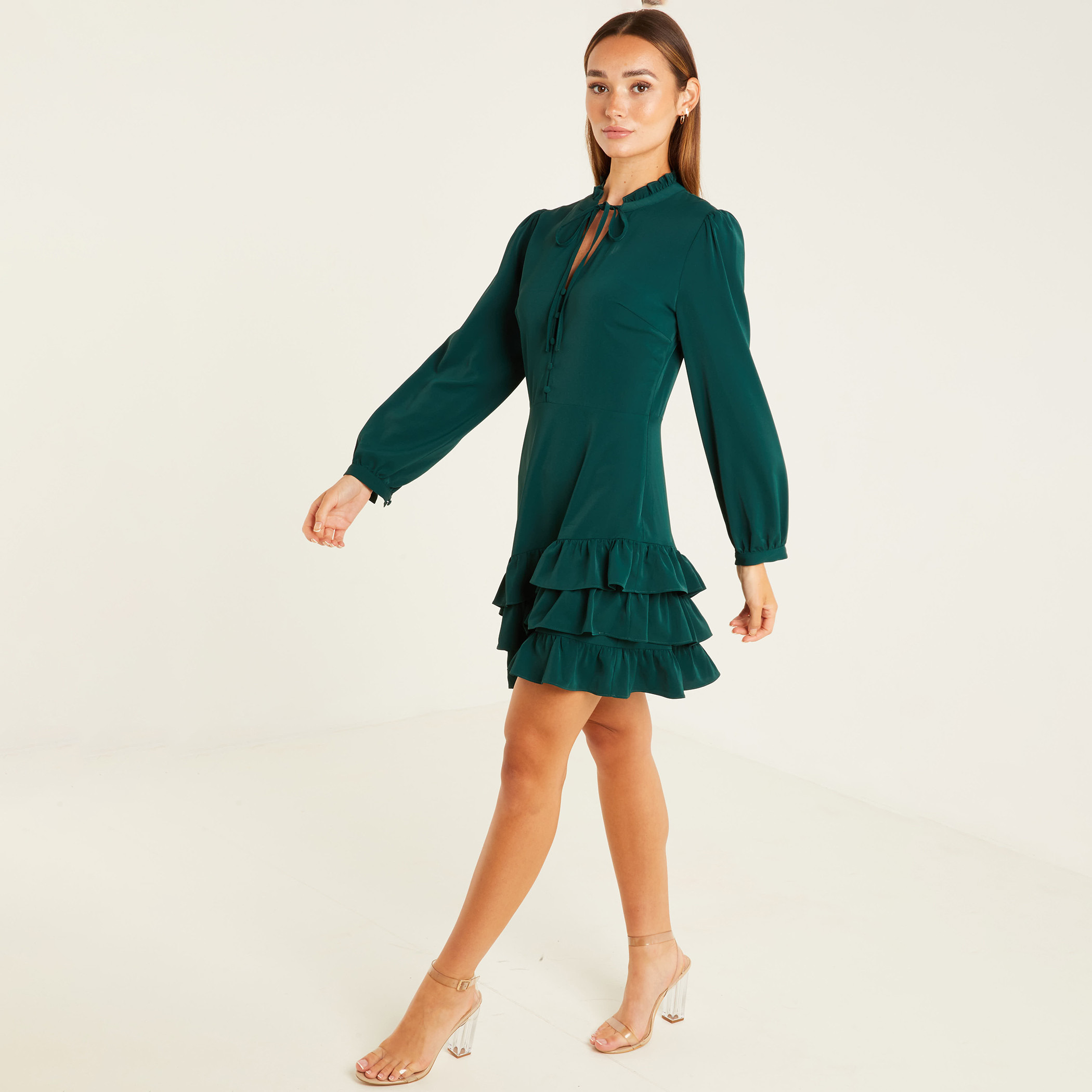 QUIZ Women Ruffle Hem Dress-women-clothing-dresses-image-3