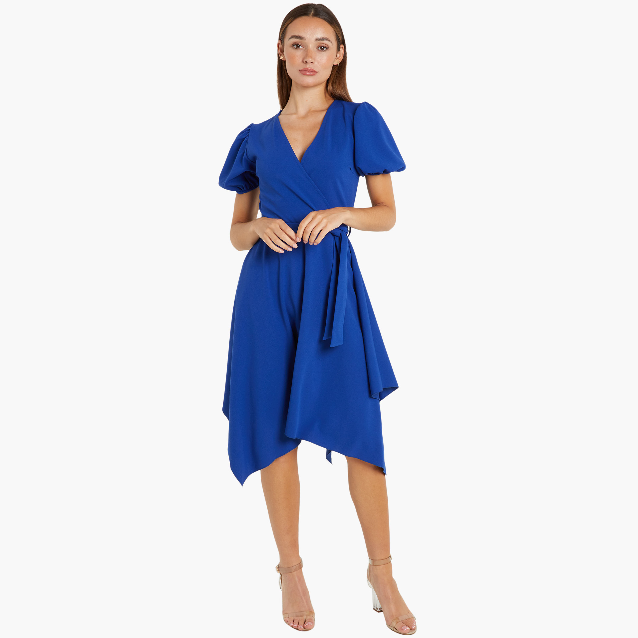كويز أزرق متوسط الطول فستان-women-clothing-dresses-image-1