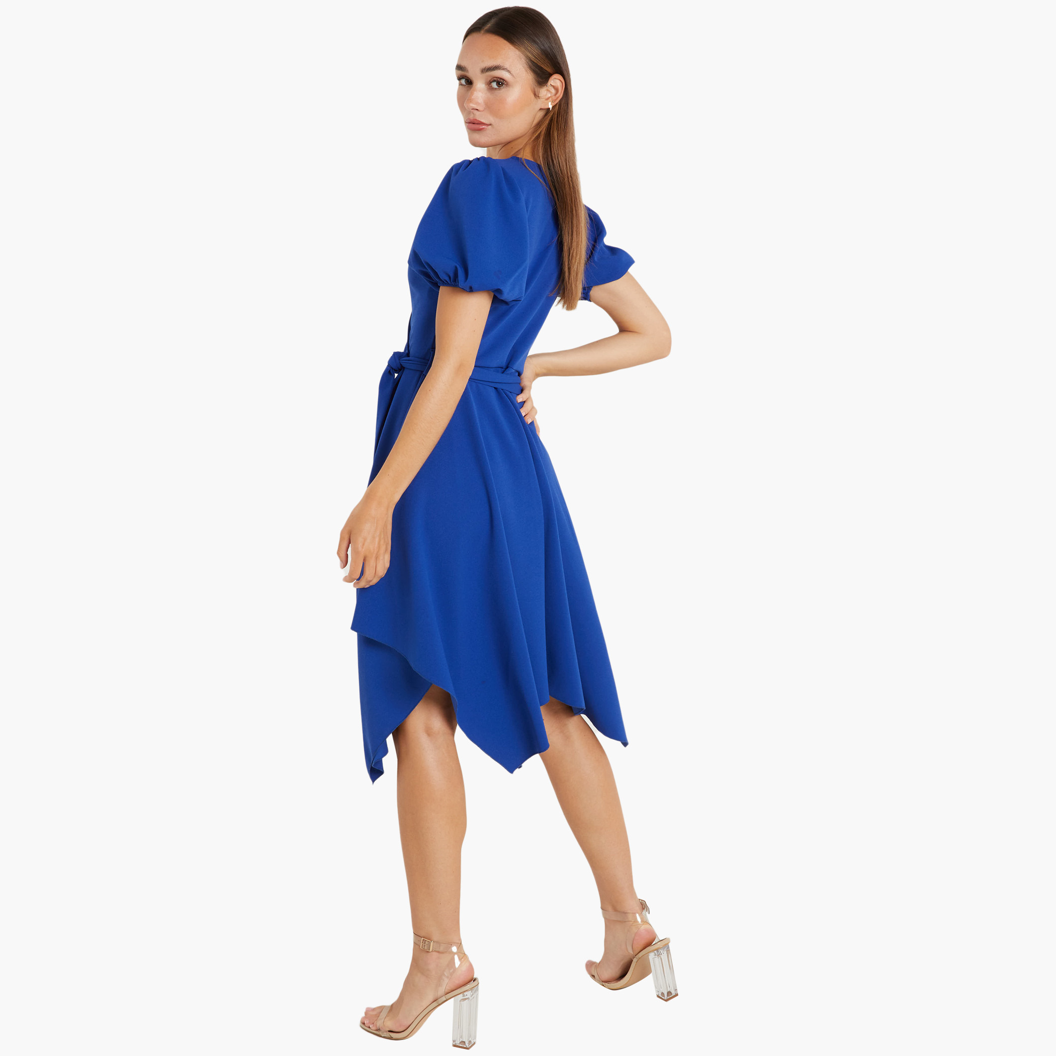 كويز أزرق متوسط الطول فستان-women-clothing-dresses-image-2