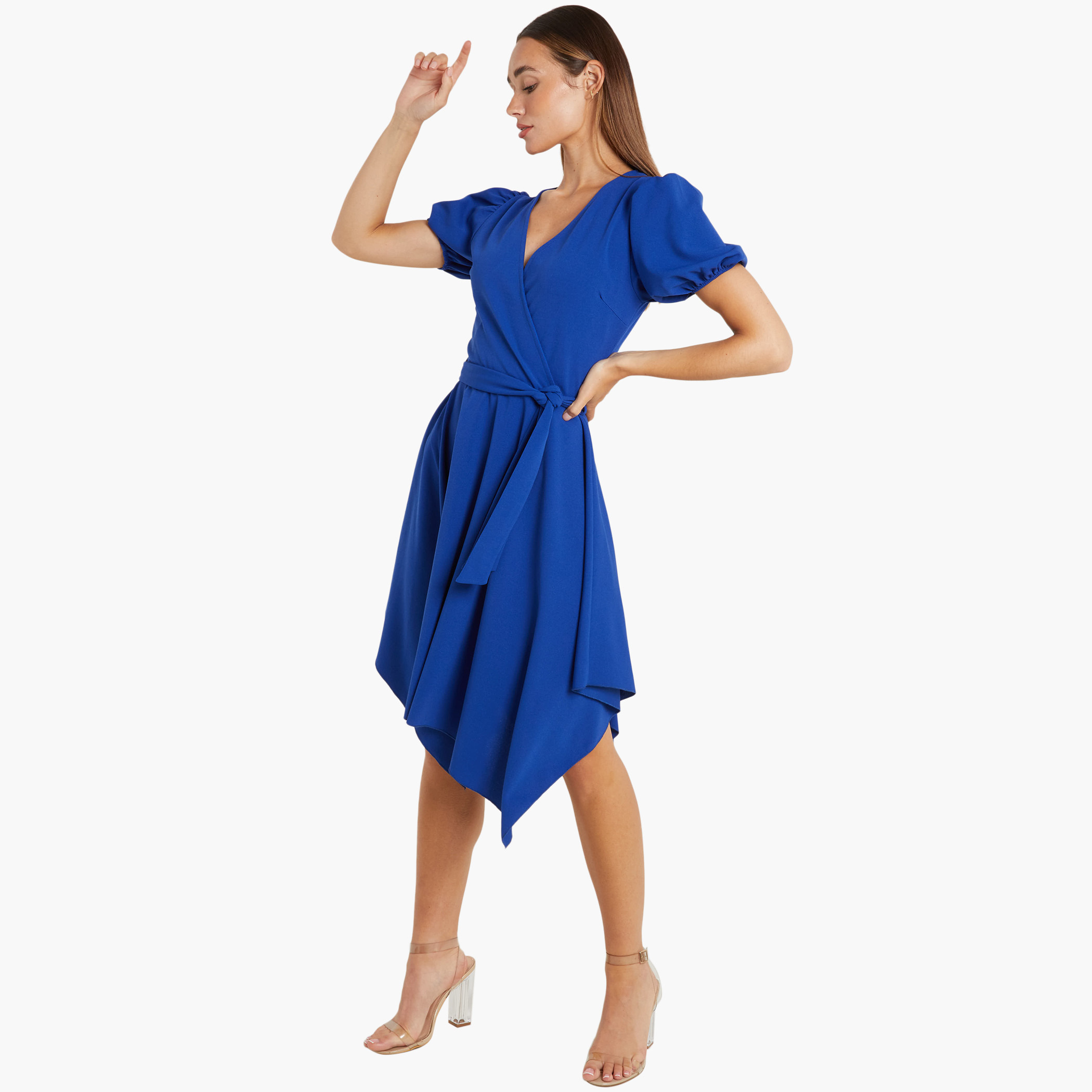 كويز أزرق متوسط الطول فستان-women-clothing-dresses-image-3