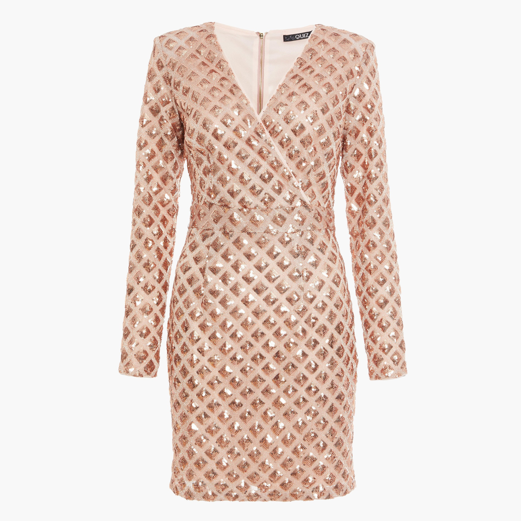كويز ذهب قصير فستان-women-clothing-dresses-image-4