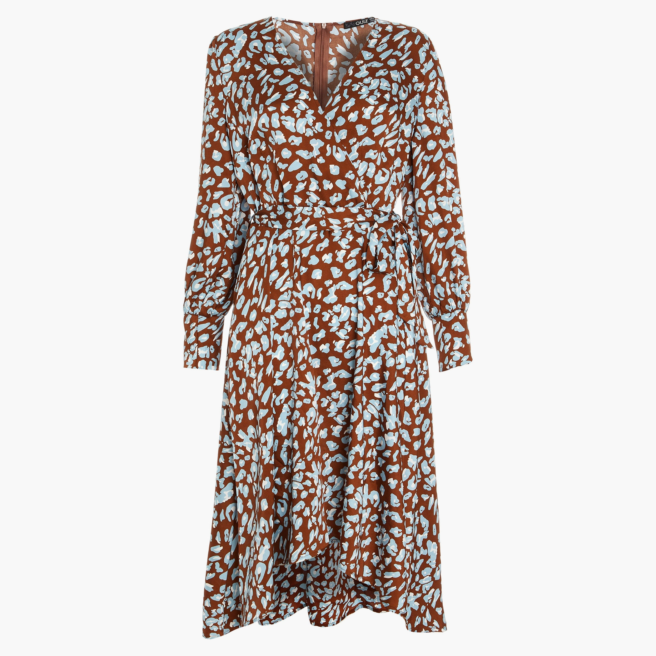 كويز بنى متوسط الطول فستان-women-clothing-dresses-image-4