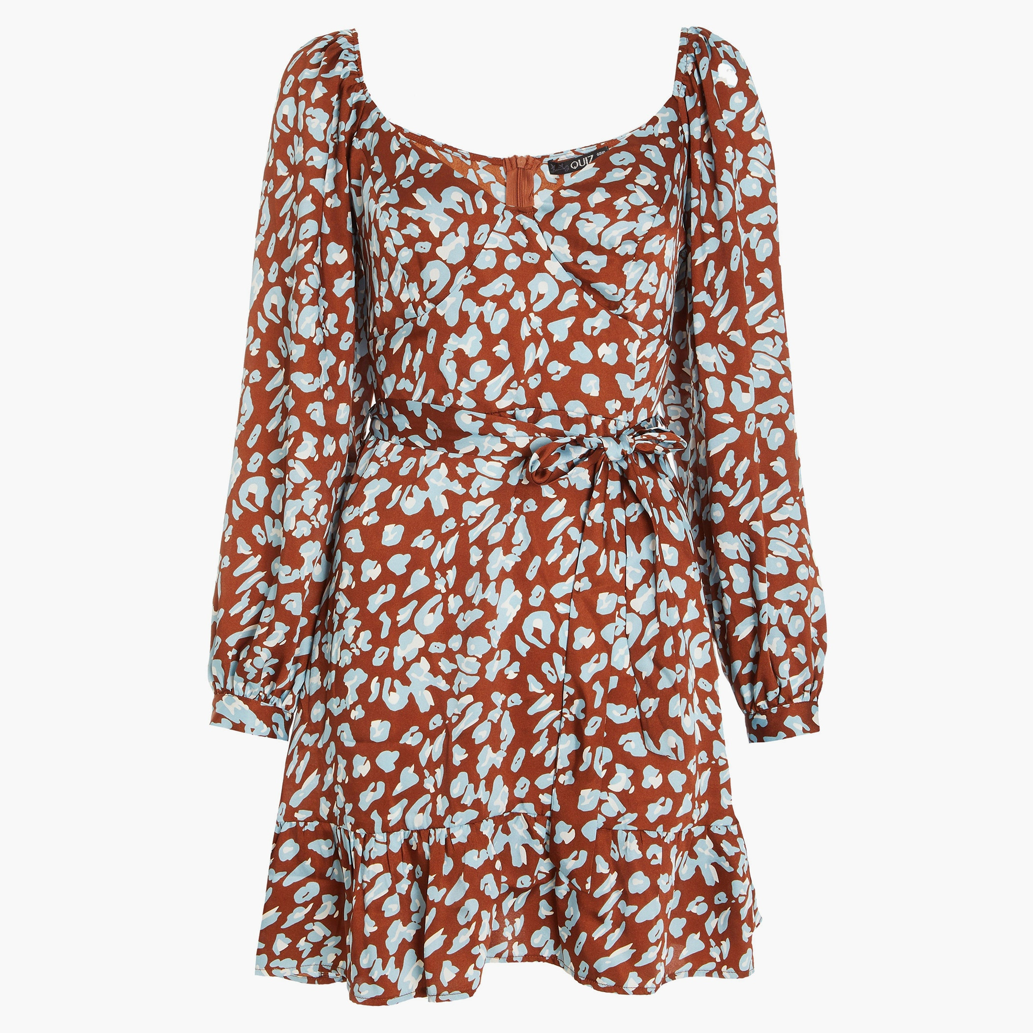 كويز بنى قصير فستان-women-clothing-dresses-image-4