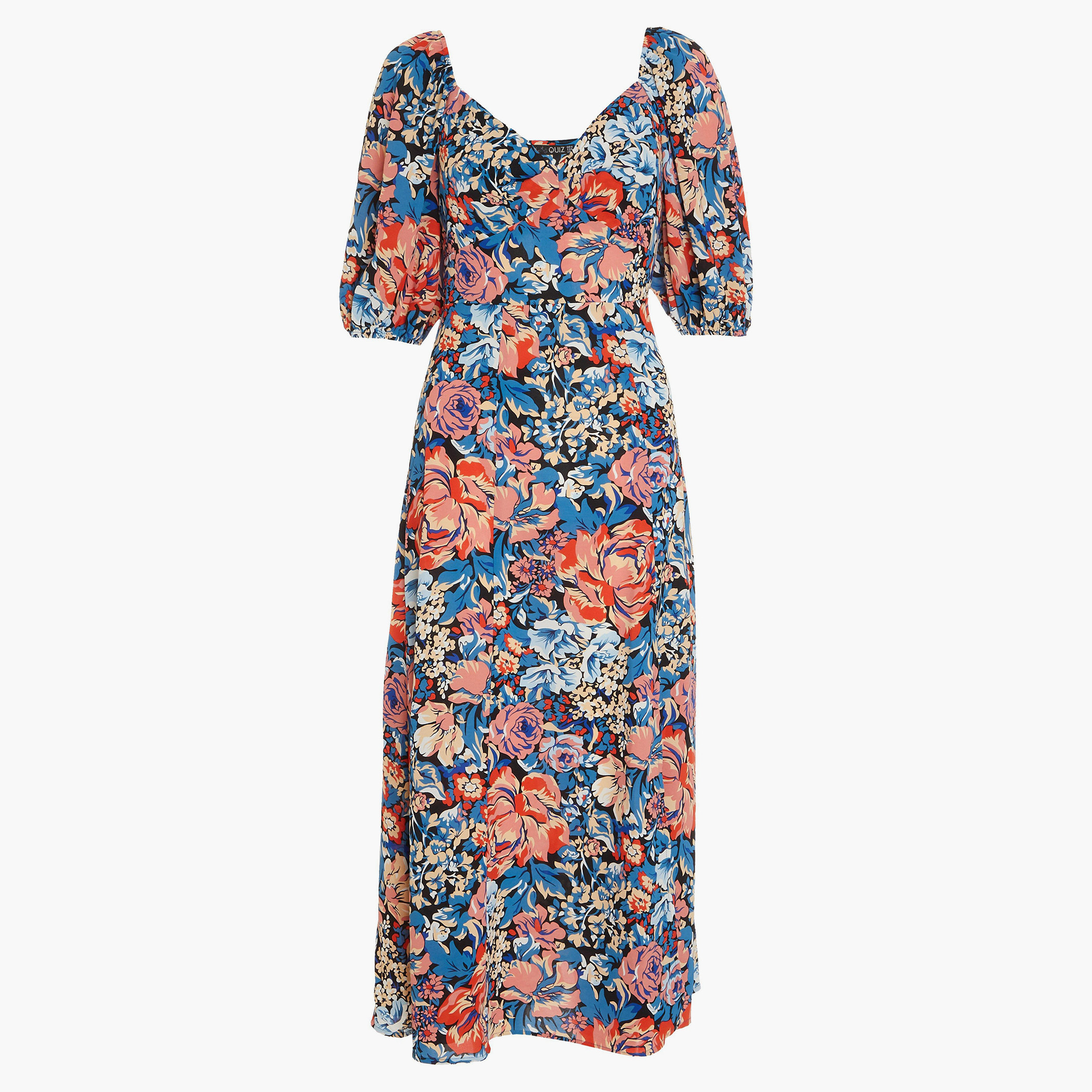 كويز متعدد الألوان متوسط الطول فستان-women-clothing-dresses-image-4