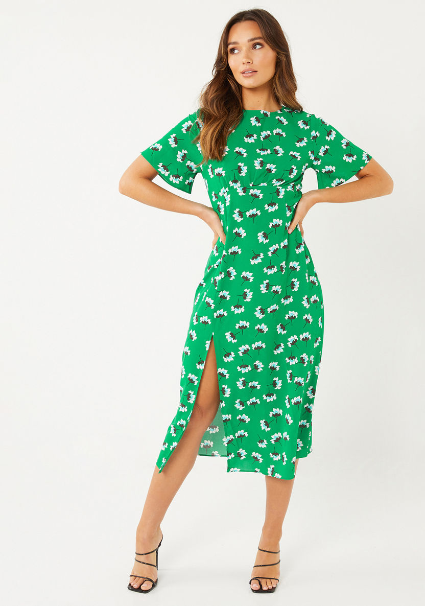 quiz green leopard print dress Quiz Green Animal Print Satin Skater Mini Dress
