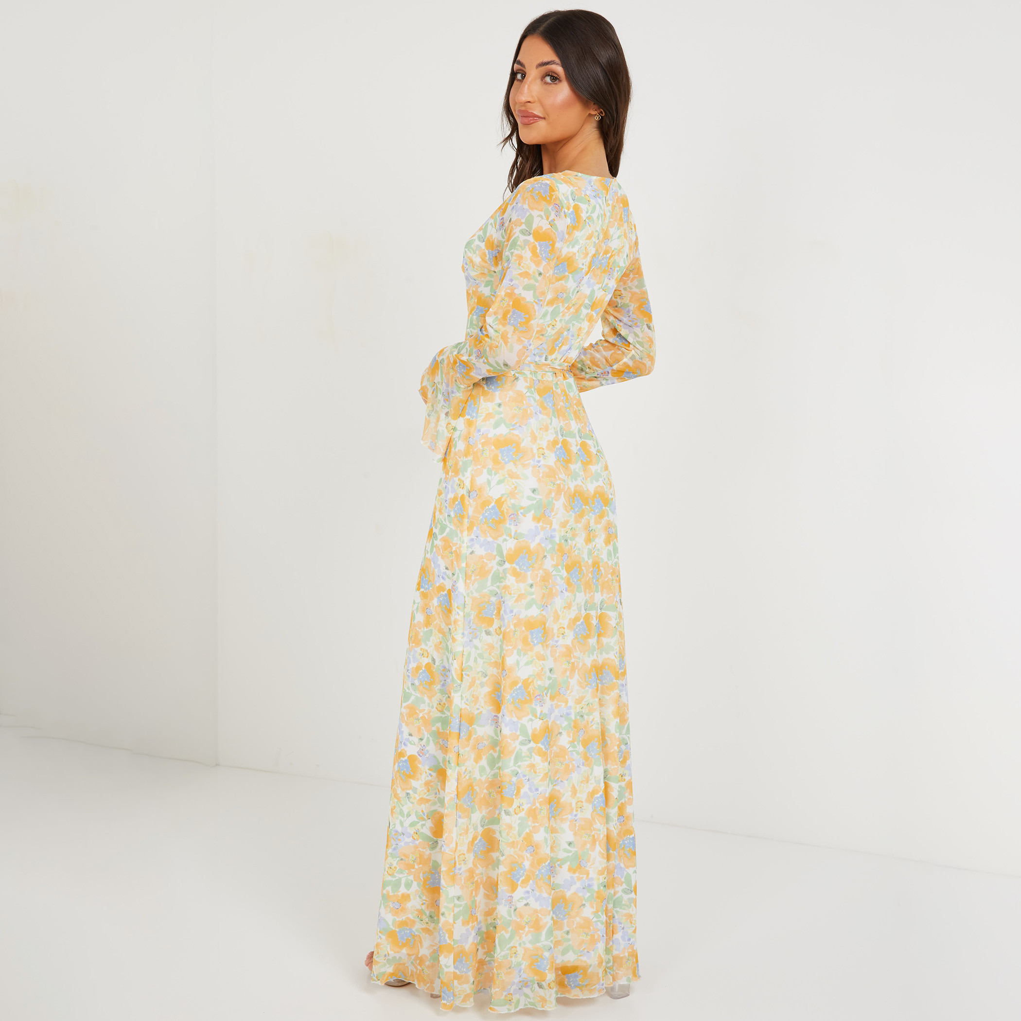 كويز الأصفر طويل فستان-women-clothing-dresses-image-2