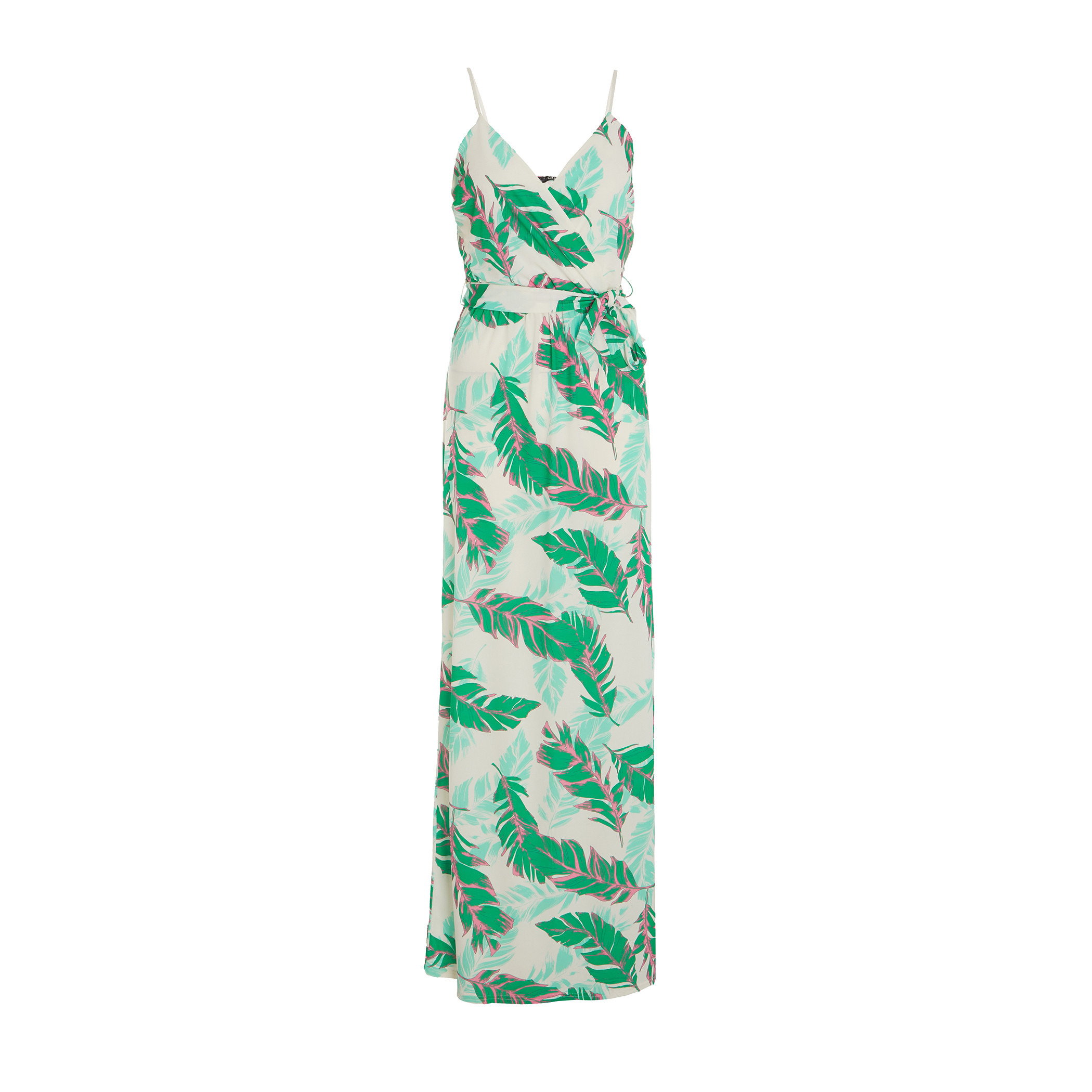 فستان ماكسي للنساء من كويز بحزام كتف مطبوع متعدد الألوان-women-clothing-dresses-image-4