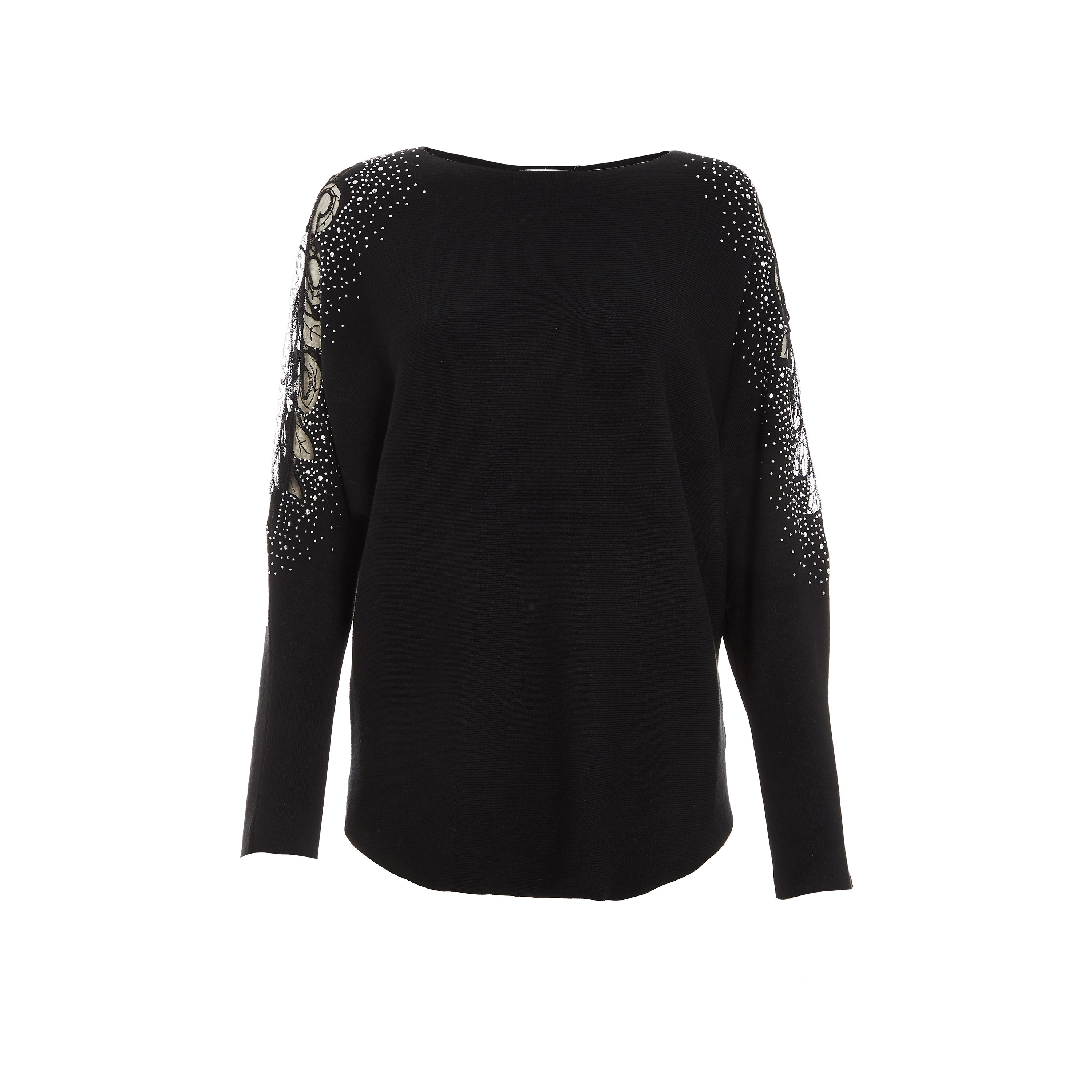 كويز - أفرول بياقة مستديرة وأكمام طويلة - مزين-women-clothing-cardigansandjumpers-jumpers-image-2