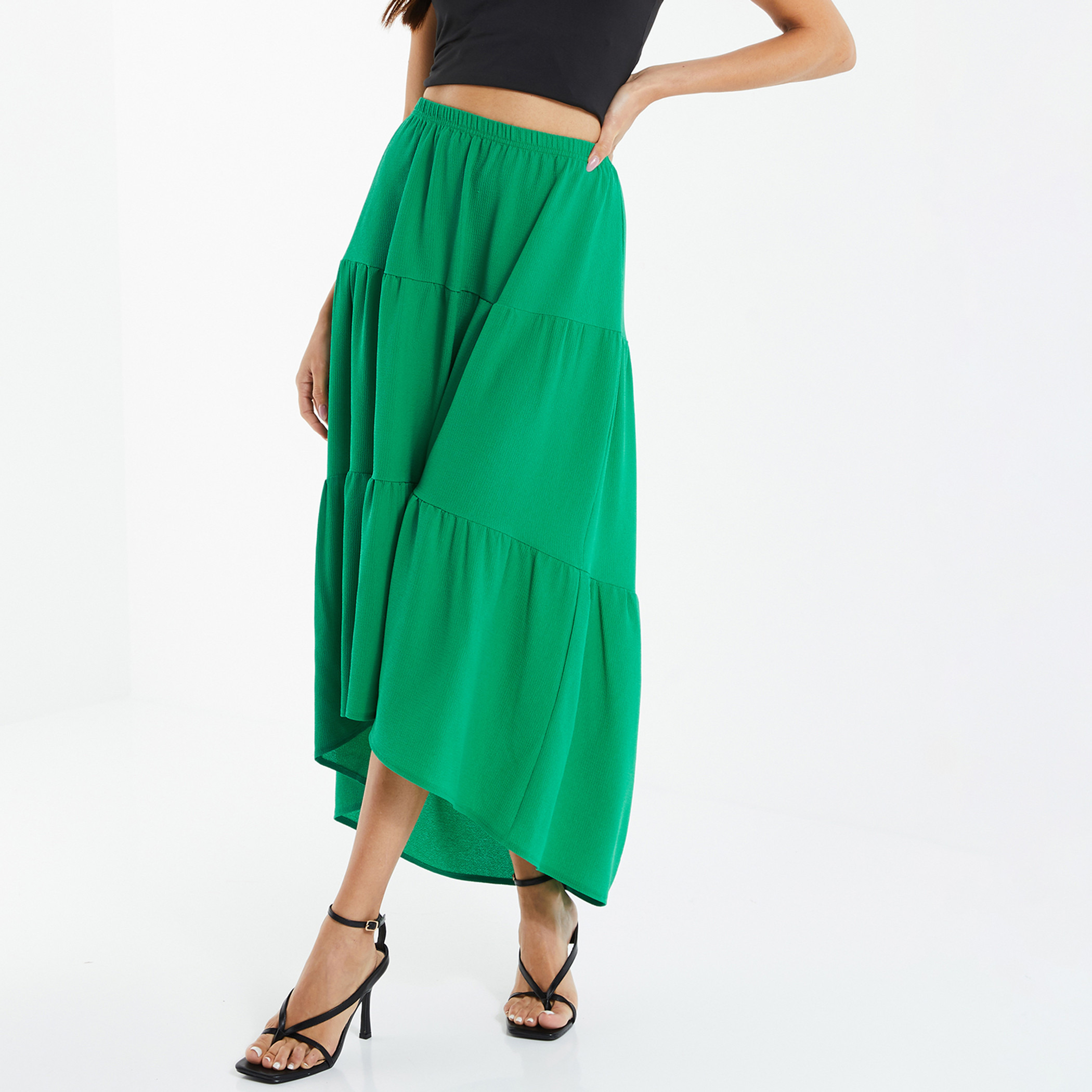 Green maxi skirt on sale quiz