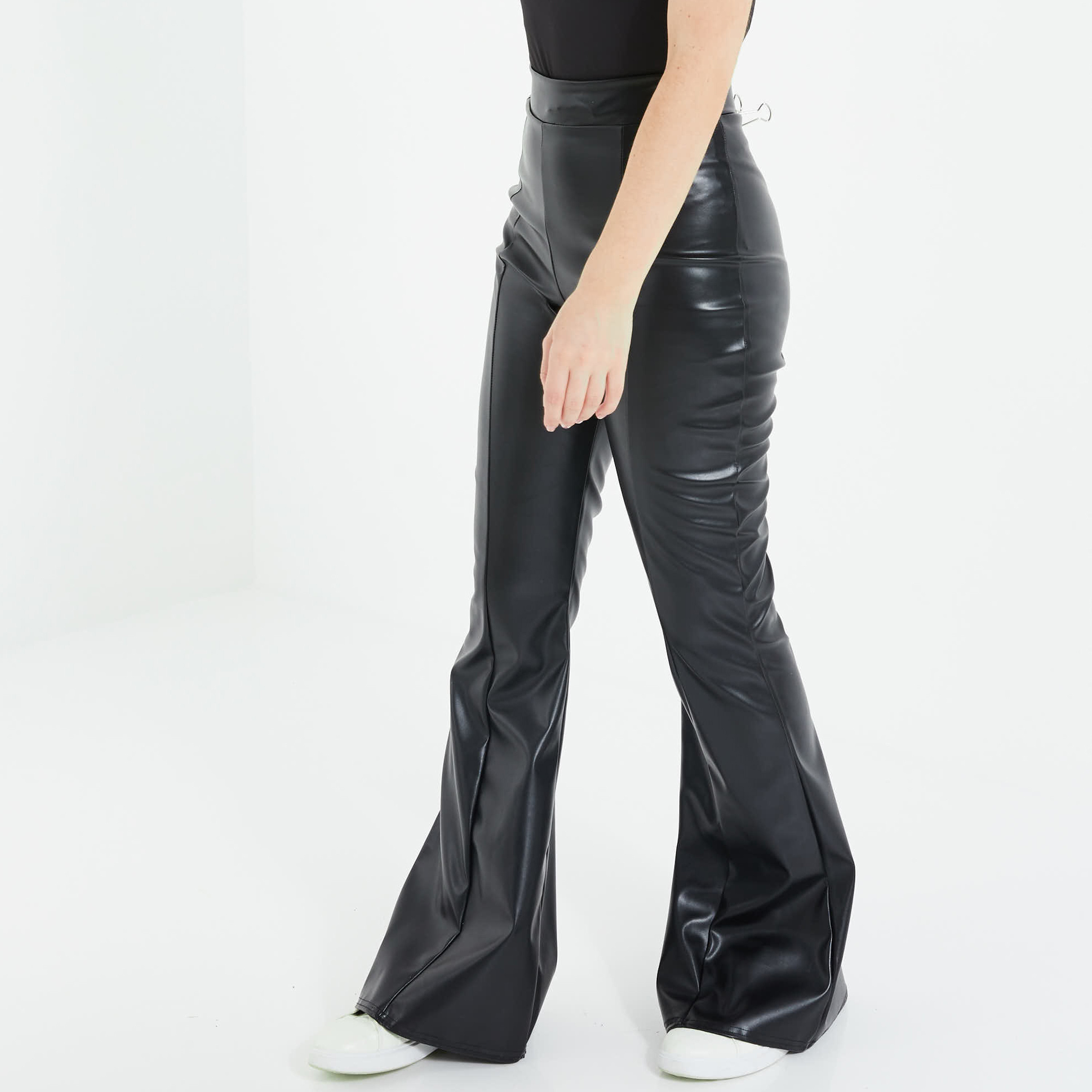 Buy Women s Quiz Plain High Waist Wide Leg Trousers Online Centrepoint Qatar