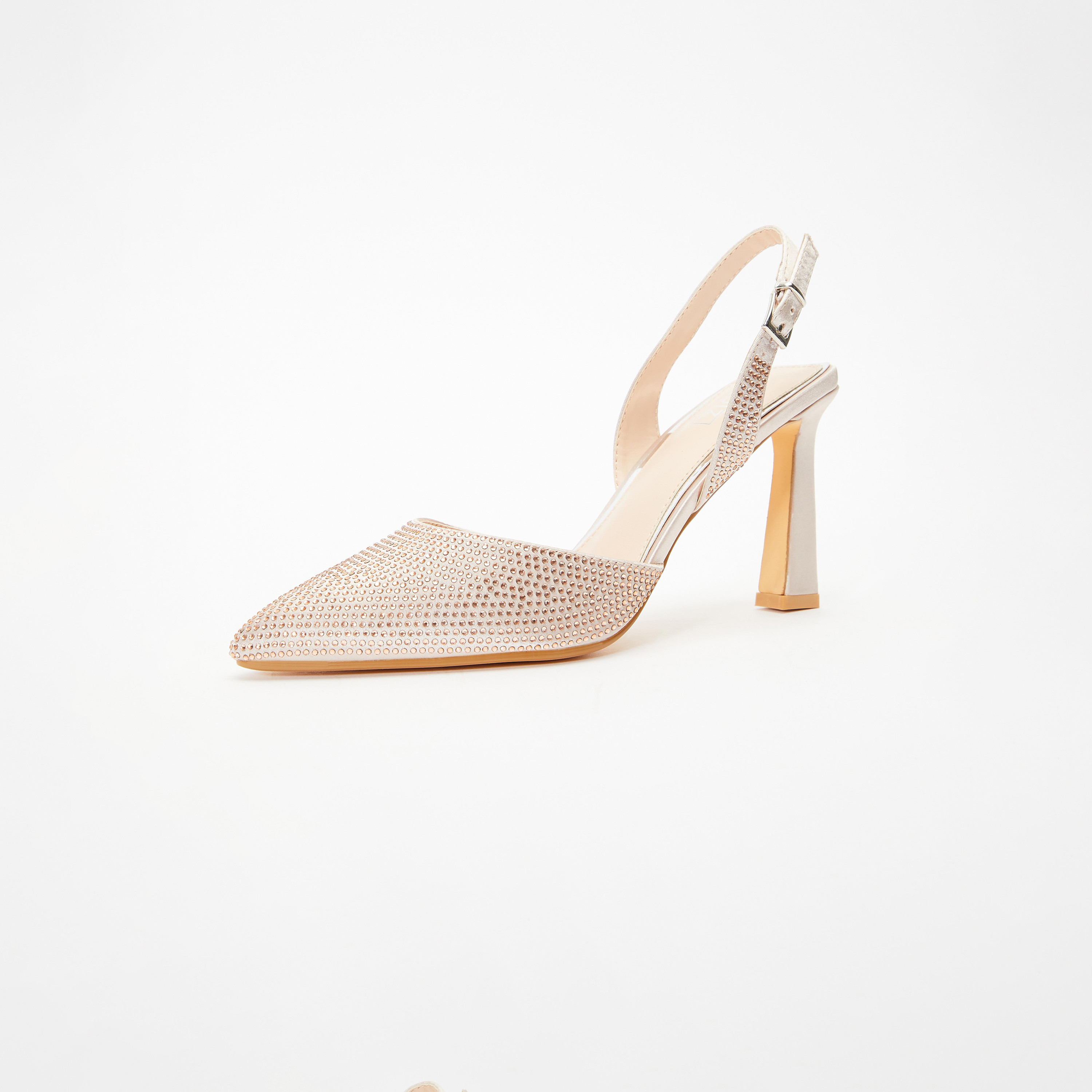 كويز- صندل نسائي بكعب قصير وحزام بإبزيم | 00100035610-women-shoes-heels-image-1