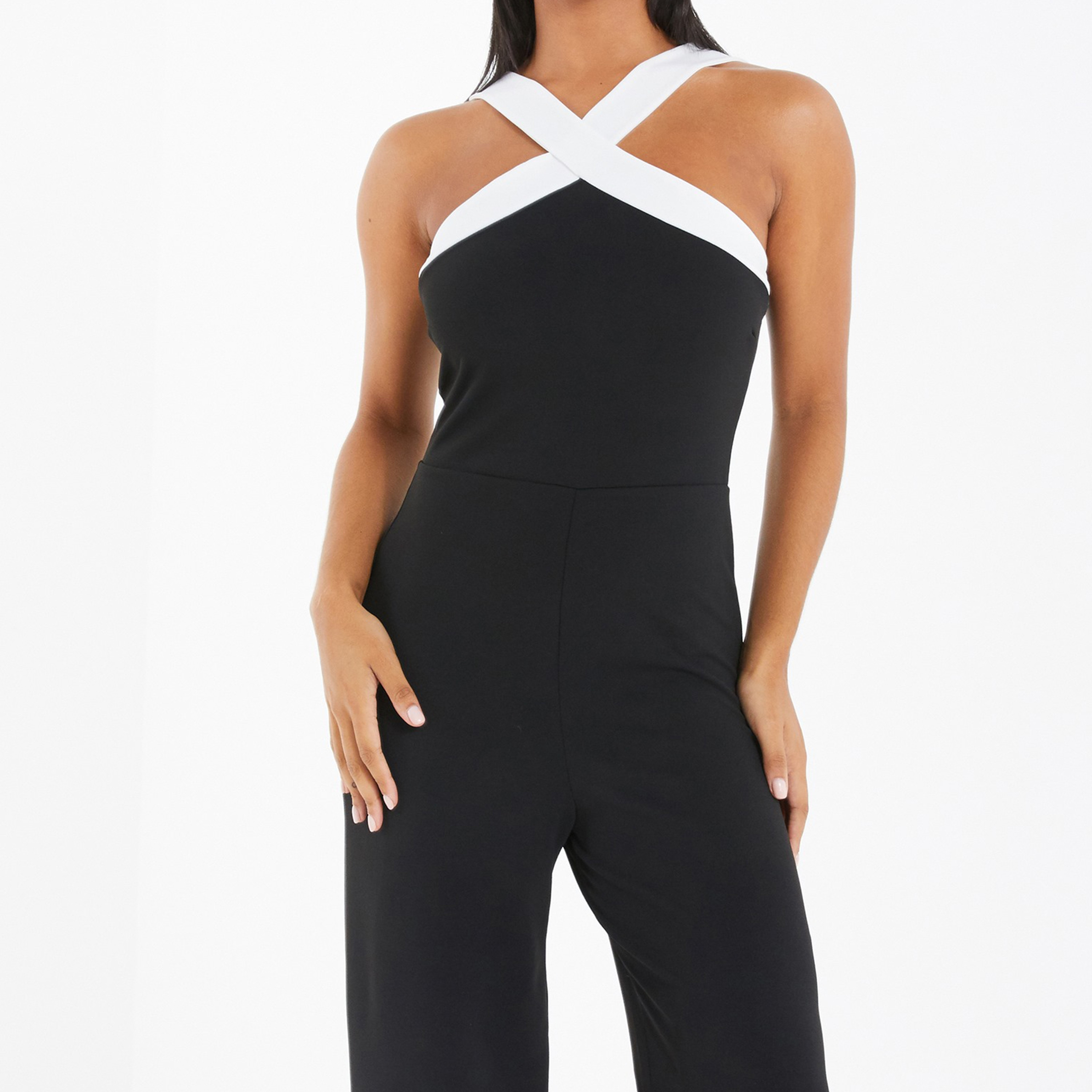 Quiz Plain Halter Neck Palazzo Jumpsuit-women-clothing-jumpsuits-image-3