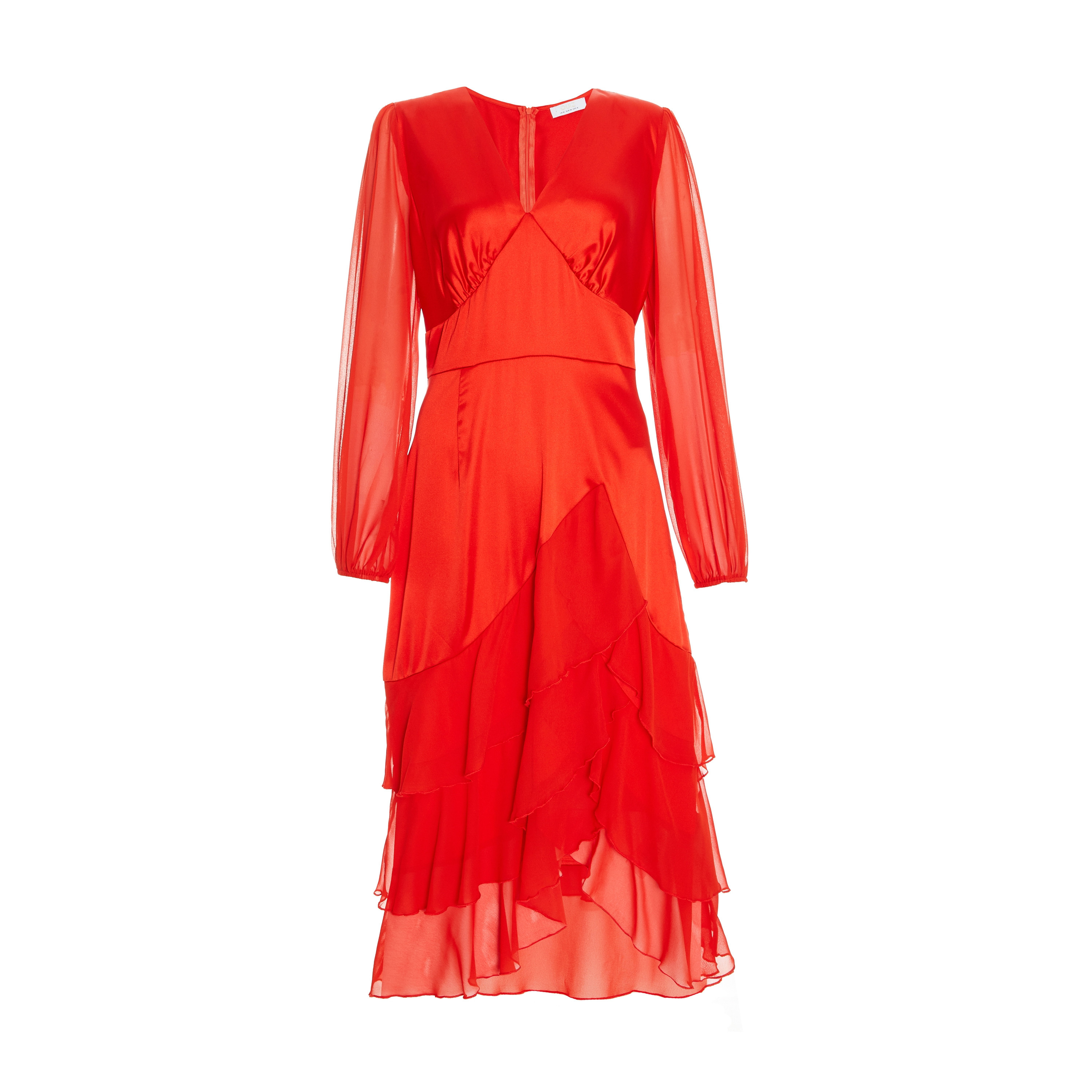 Quiz Ruffle V-Neck Asymmetric Midi Dress-women-clothing-dresses-image-5