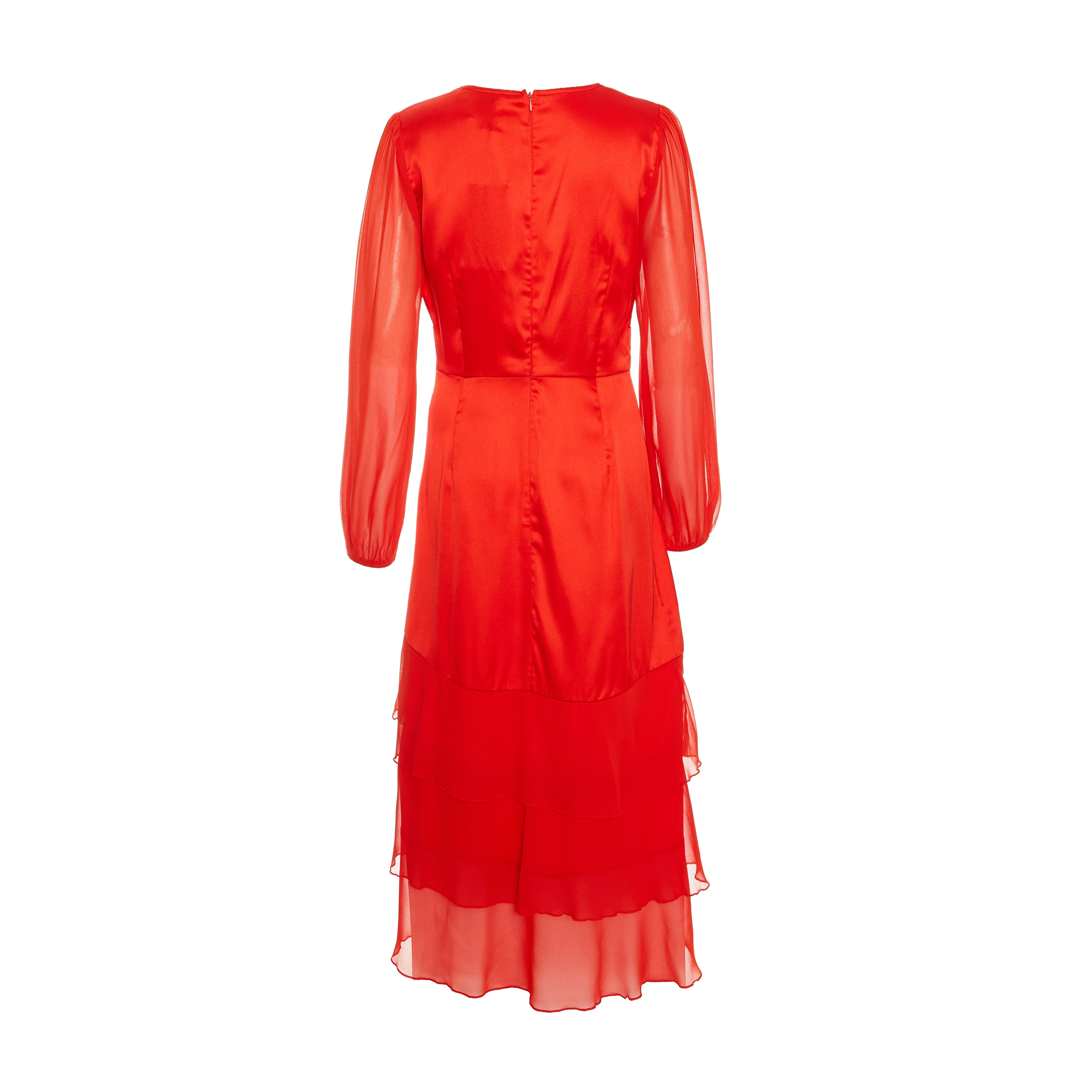 Quiz Ruffle V-Neck Asymmetric Midi Dress-women-clothing-dresses-image-6