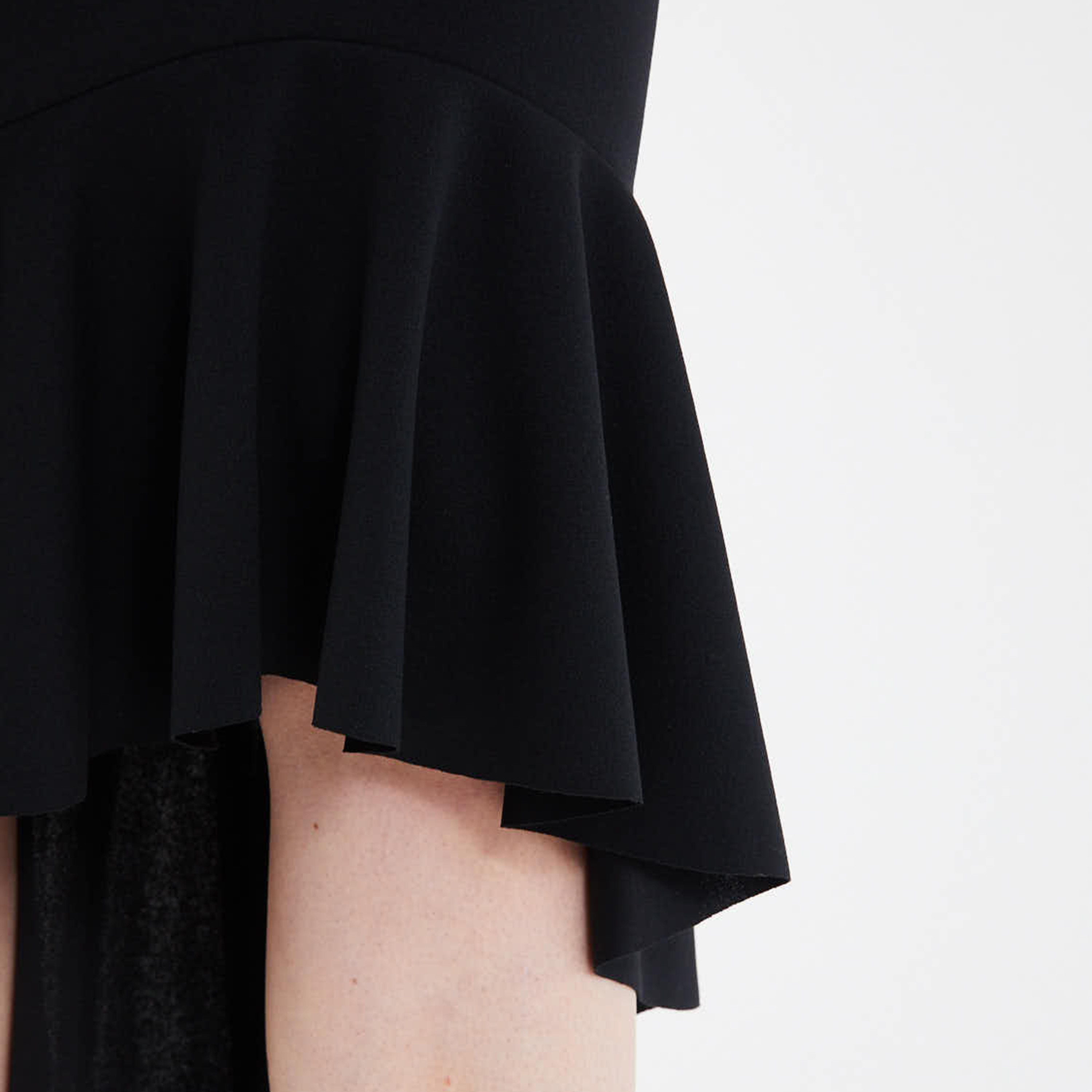 Quiz Plain High Waist Asymmetric Midi Skirt-women-clothing-skirts-image-3