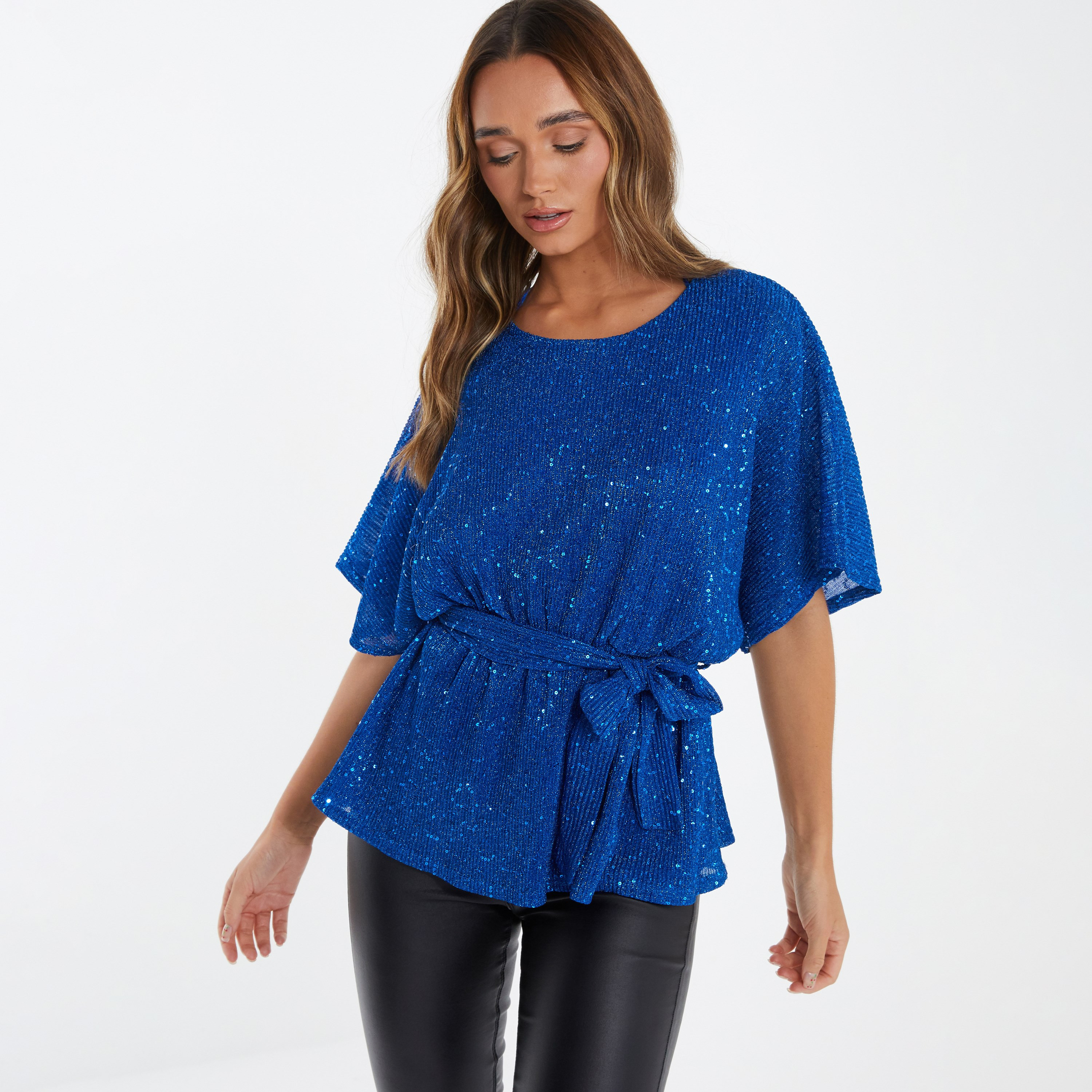 Sequin clearance peplum tops