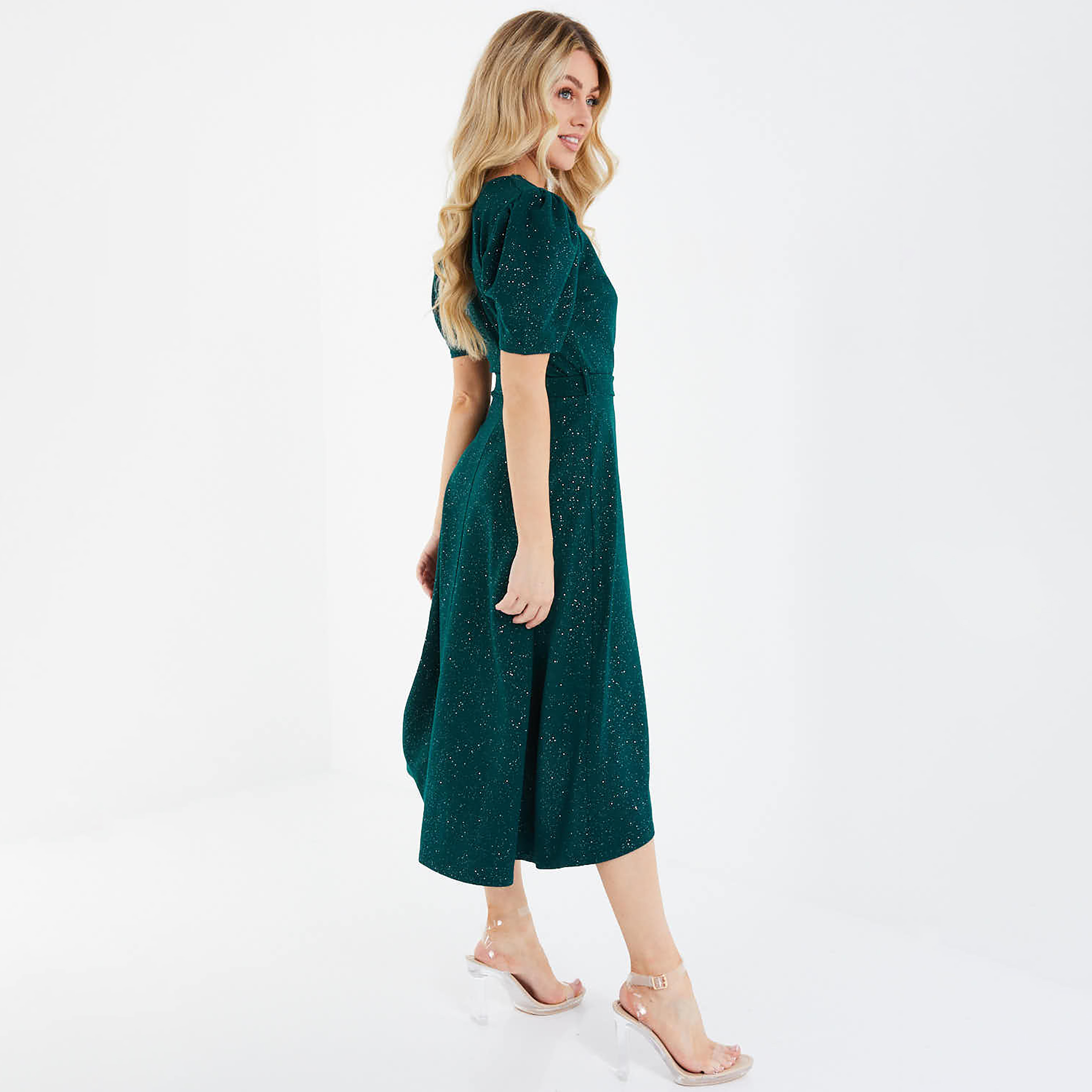 Quiz Glitter V-Neck Wrap Midi Dress-women-clothing-dresses-image-2