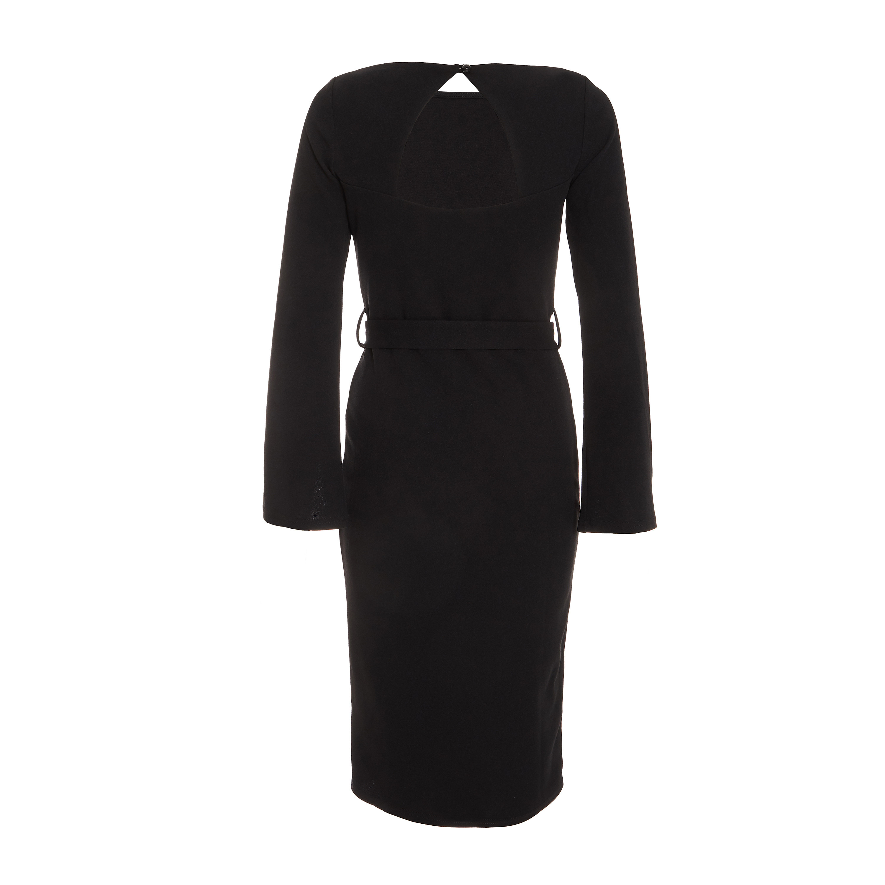 Quiz Plain Round Neck Midi Dress-women-clothing-dresses-image-6