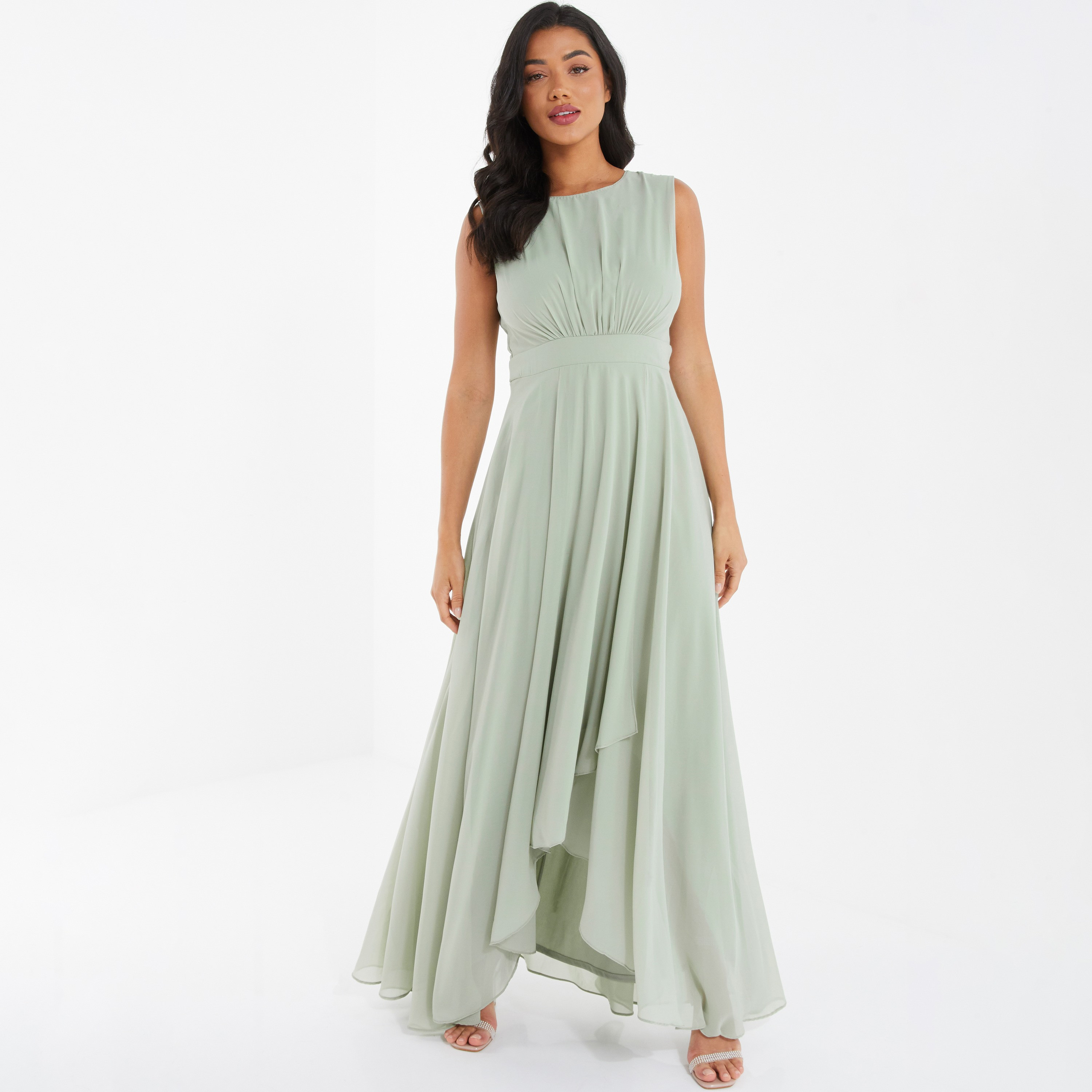 Quiz Plain Round Neck Maxi Dress-women-clothing-dresses-image-1