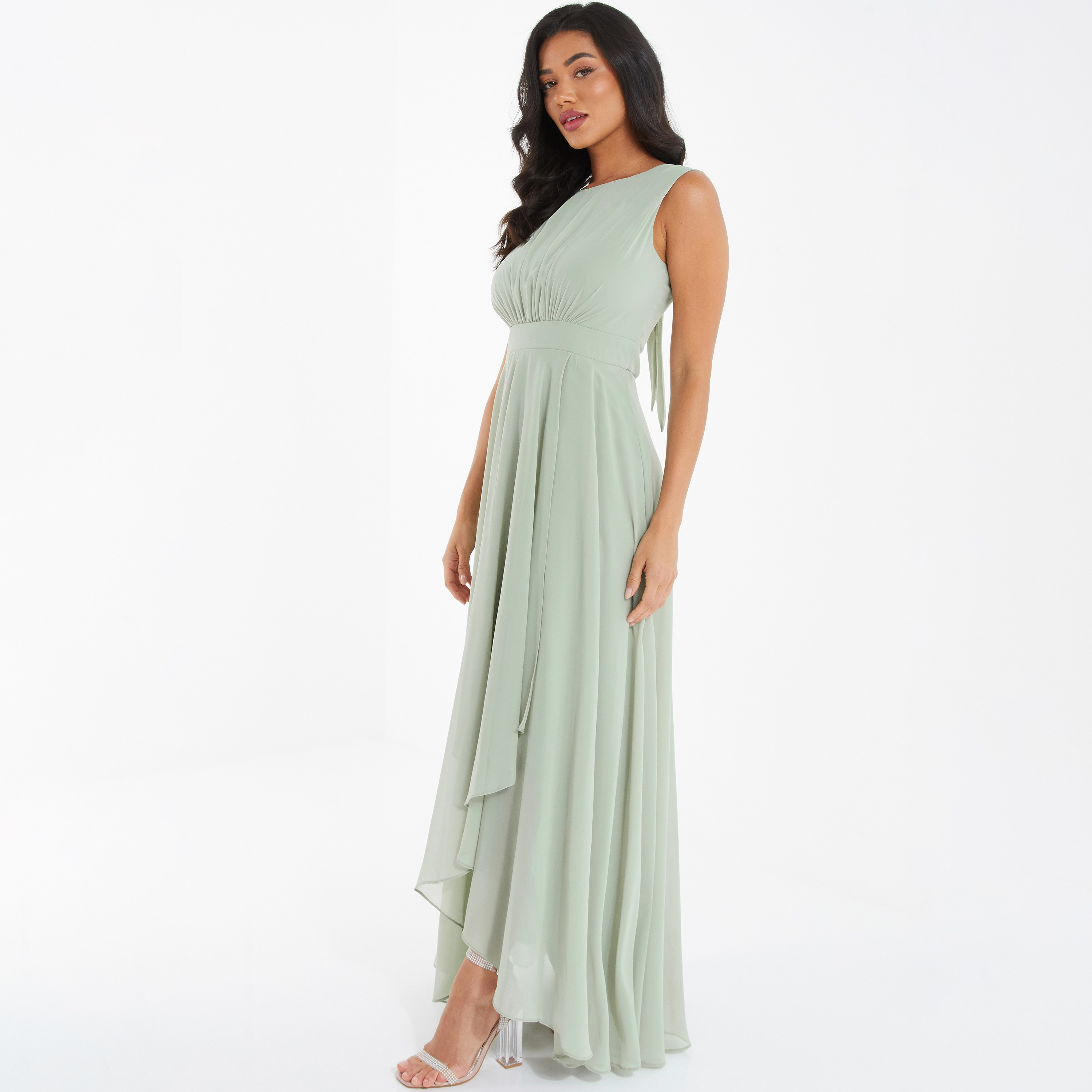 Quiz Plain Round Neck Maxi Dress-women-clothing-dresses-image-2