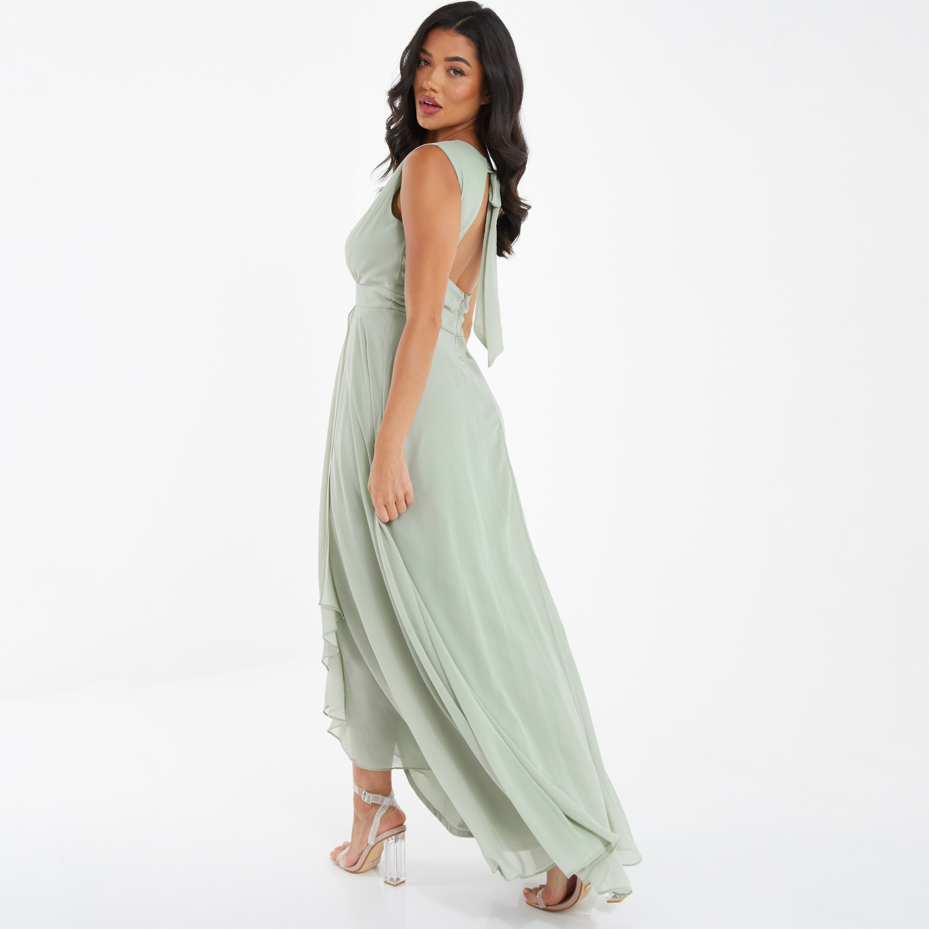 Quiz Plain Round Neck Maxi Dress-women-clothing-dresses-image-3