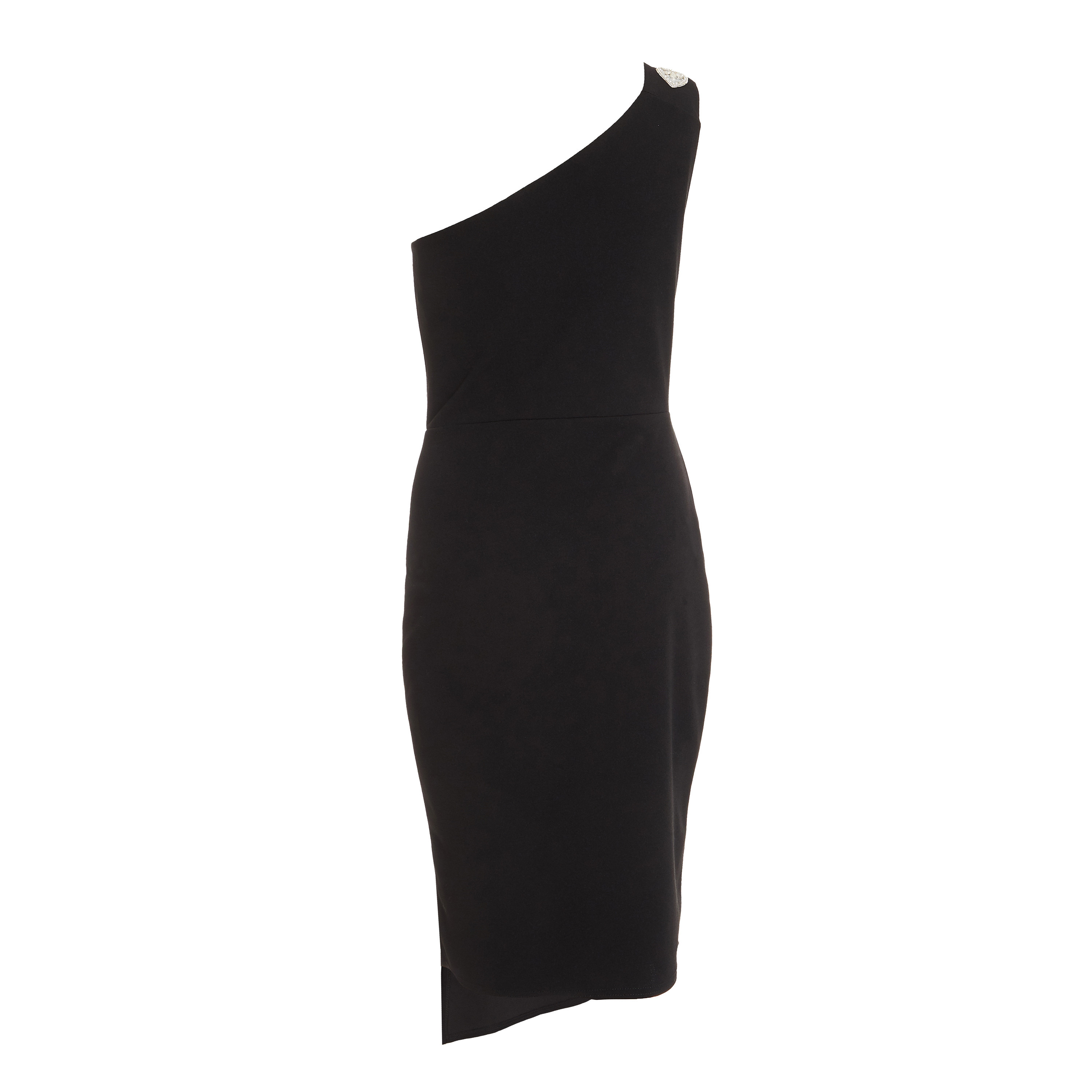 كويز - فستان متوسط الطول بفتحة وكتف مكشوف - مزين-women-clothing-dresses-image-6
