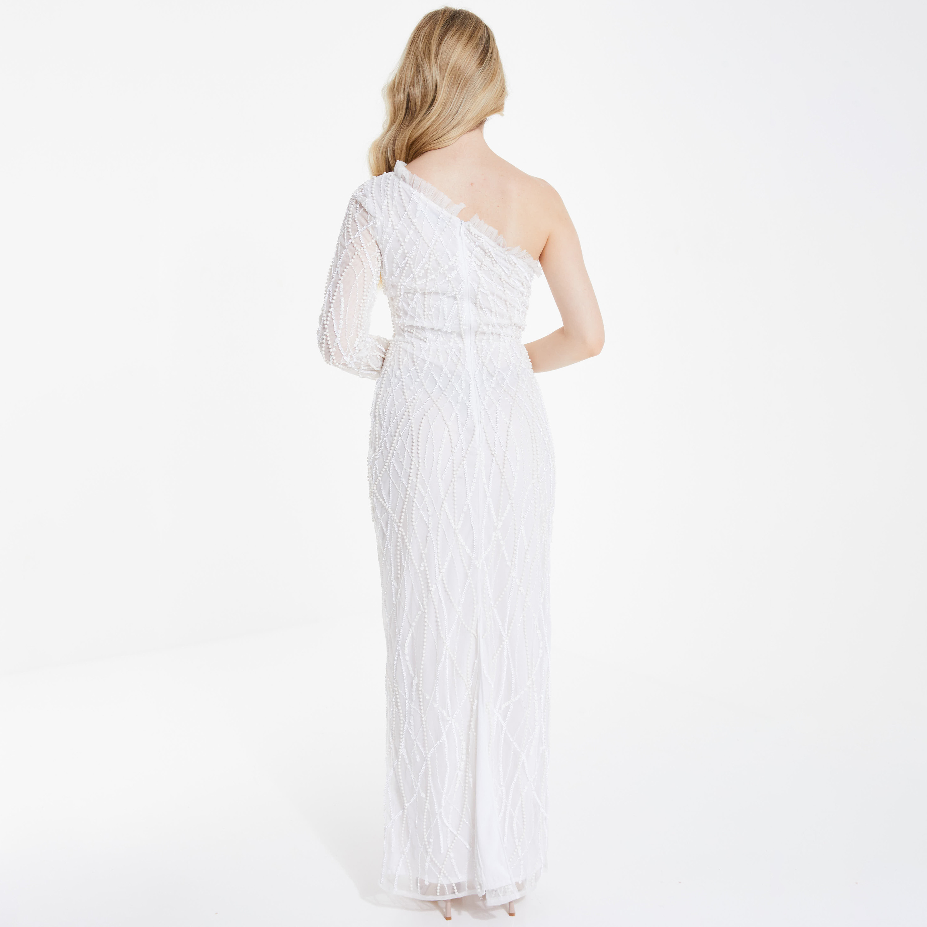 Quiz Embellished One Shoulder Slit Maxi Dress-women-clothing-dresses-image-3