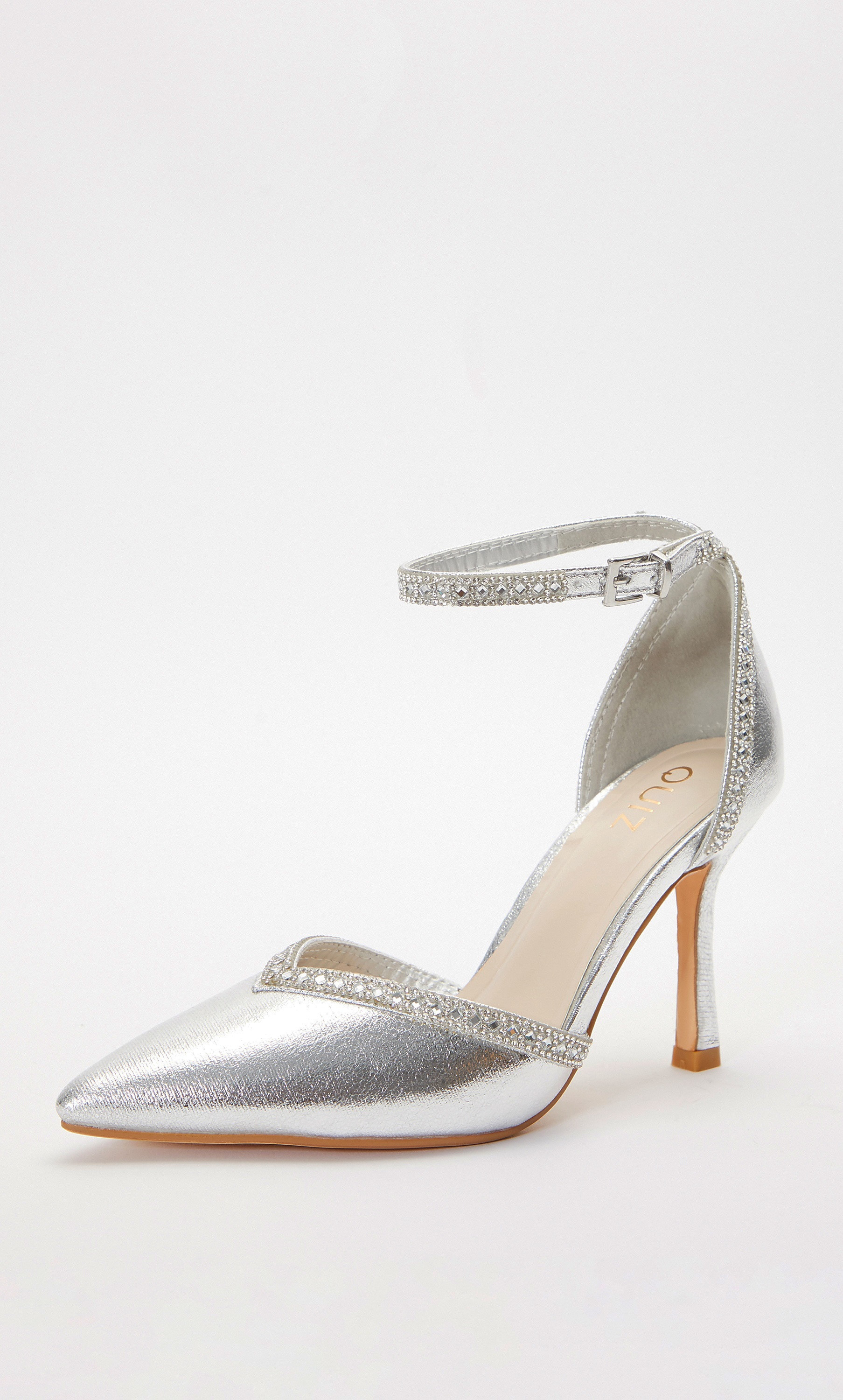 حذاء بكعب مدبب الإصبع للنساء مع حزام الكاحل من قويز 100036724-women-shoes-heels-image-1