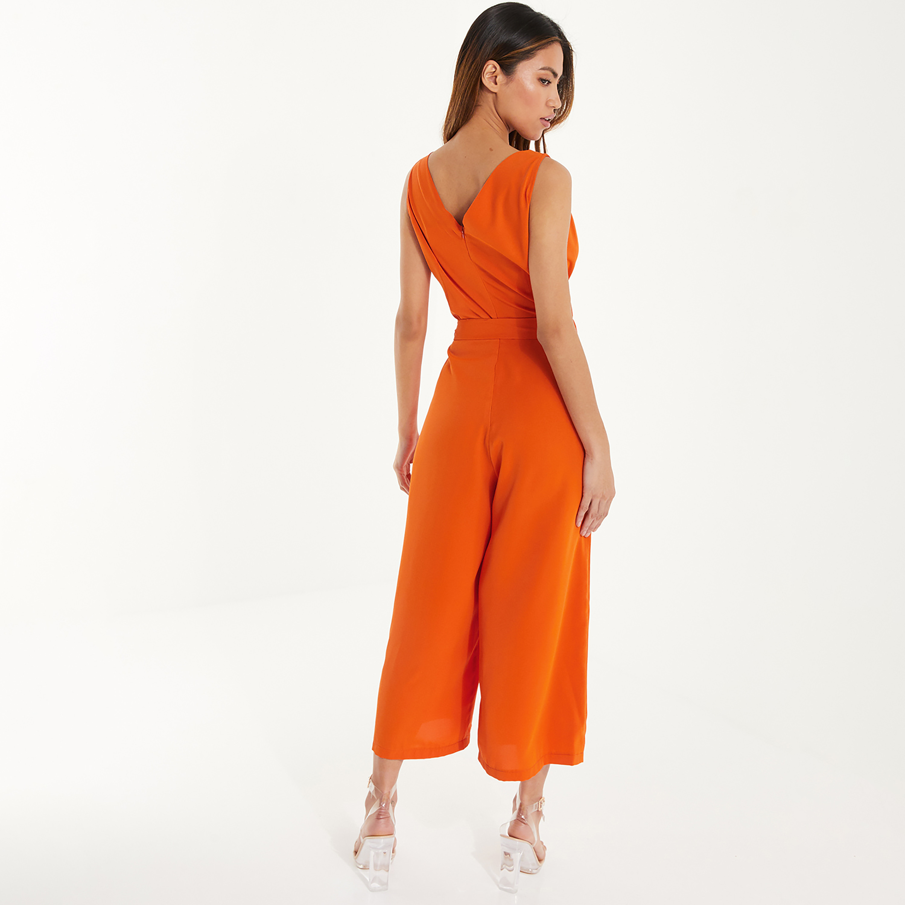 كويز - جمبسوت سادة بياقة V-women-clothing-jumpsuits-image-3