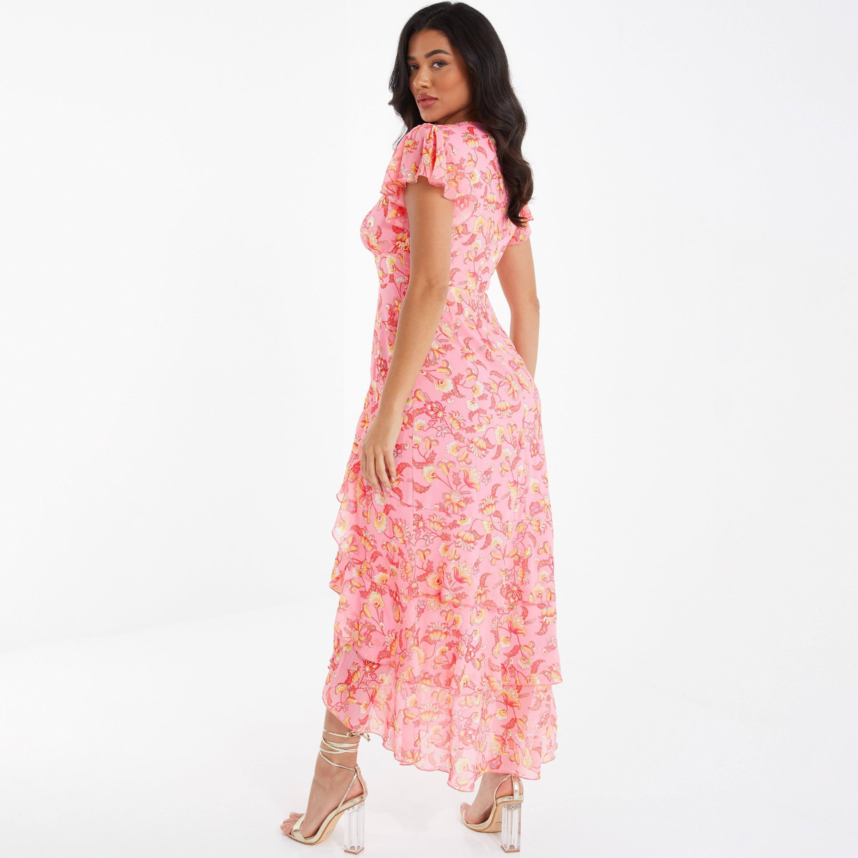 Quiz Floral V-Neck Maxi Dress-women-clothing-dresses-image-3
