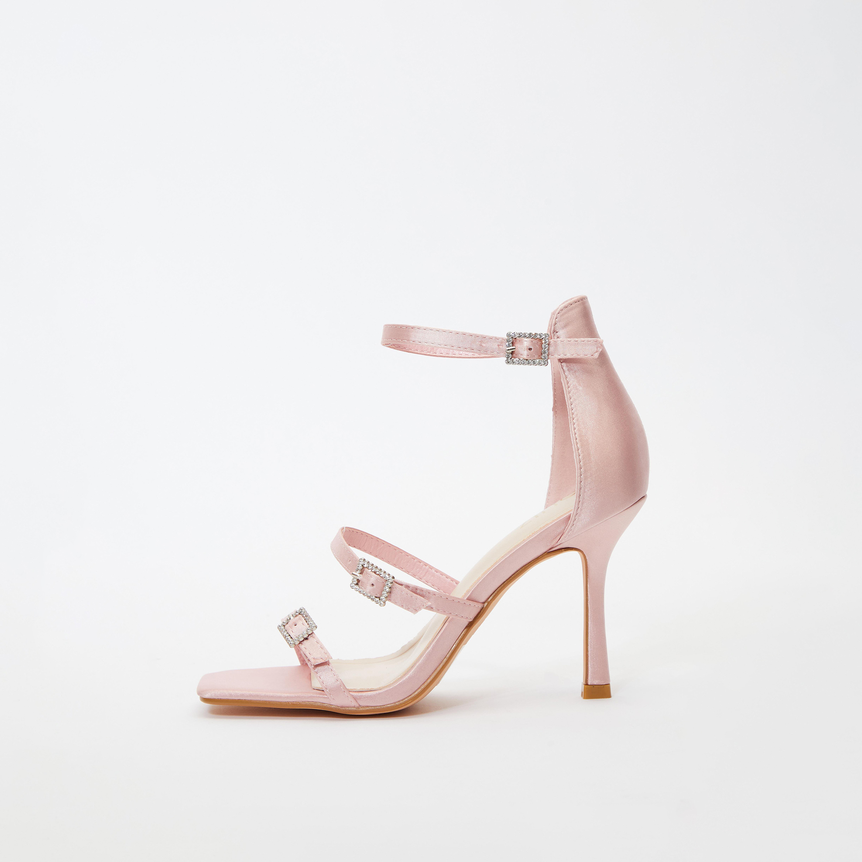 حذاء نسائي بكعب رفيع وحزام بإبزيم | 00100036970-women-shoes-sandals-heeled-image-4