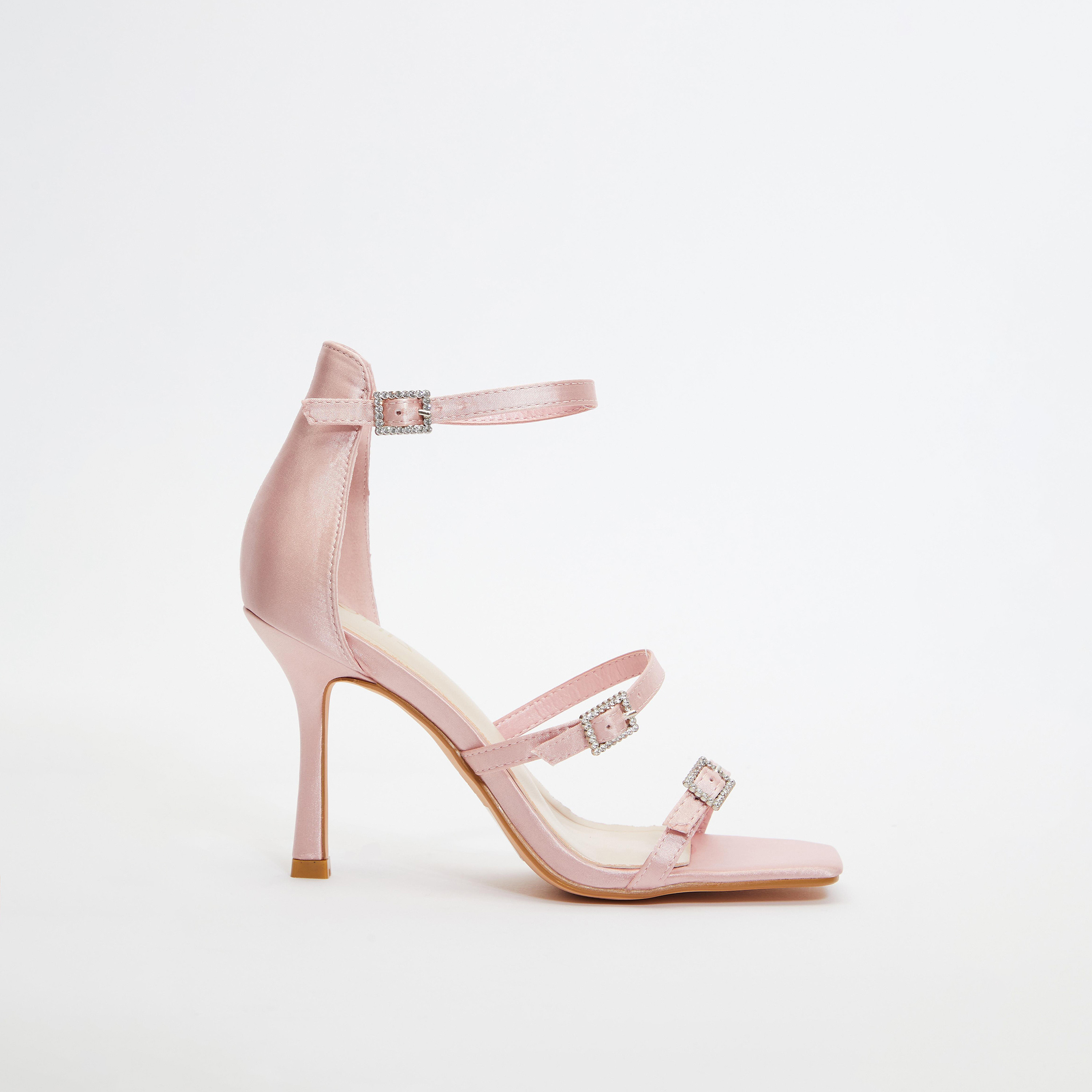 حذاء نسائي بكعب رفيع وحزام بإبزيم | 00100036970-women-shoes-sandals-heeled-image-6