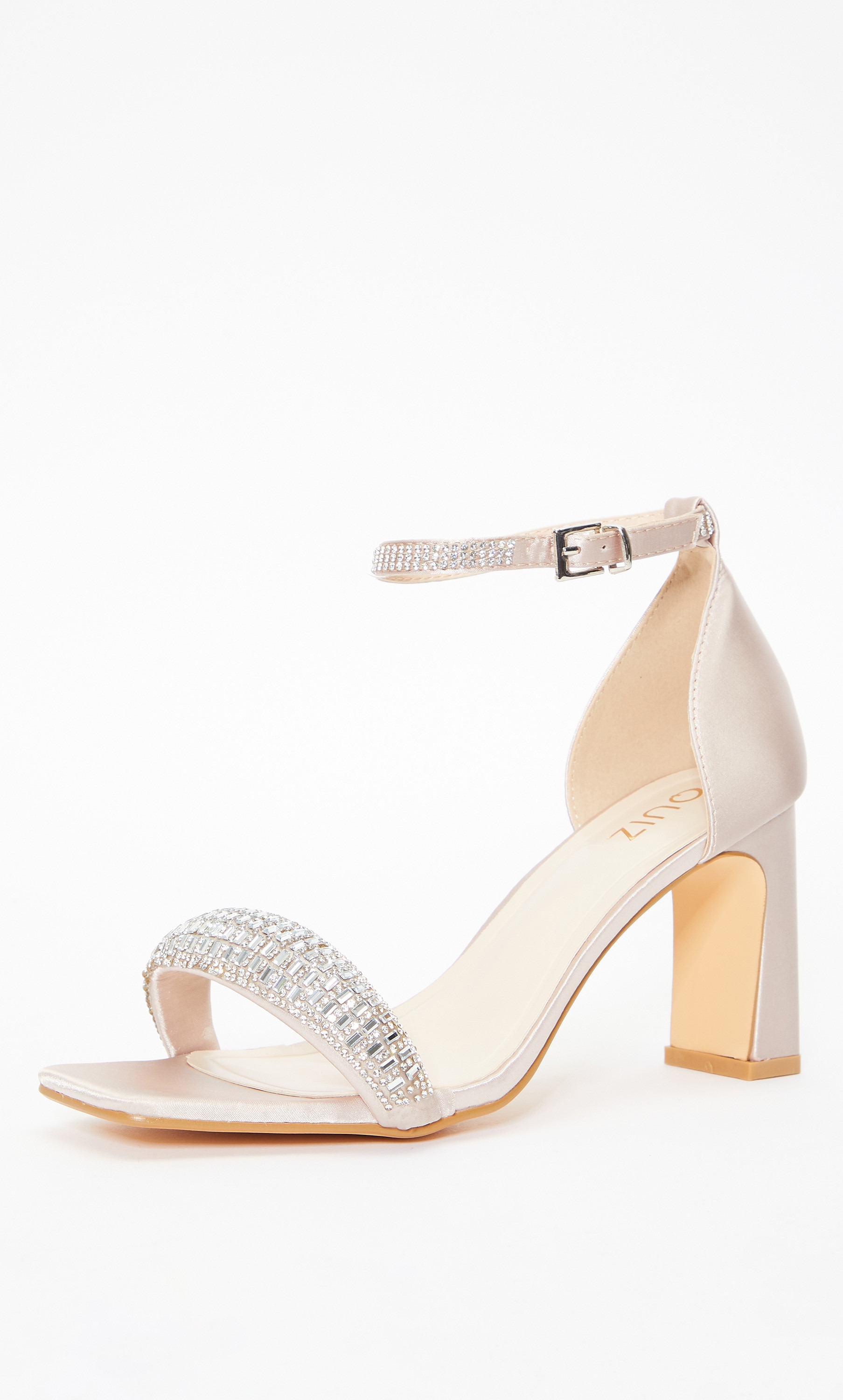 Quiz Women Embellished Open Square Toe Stiletto Heel Sandals 00100036972-women-shoes-heels-image-1