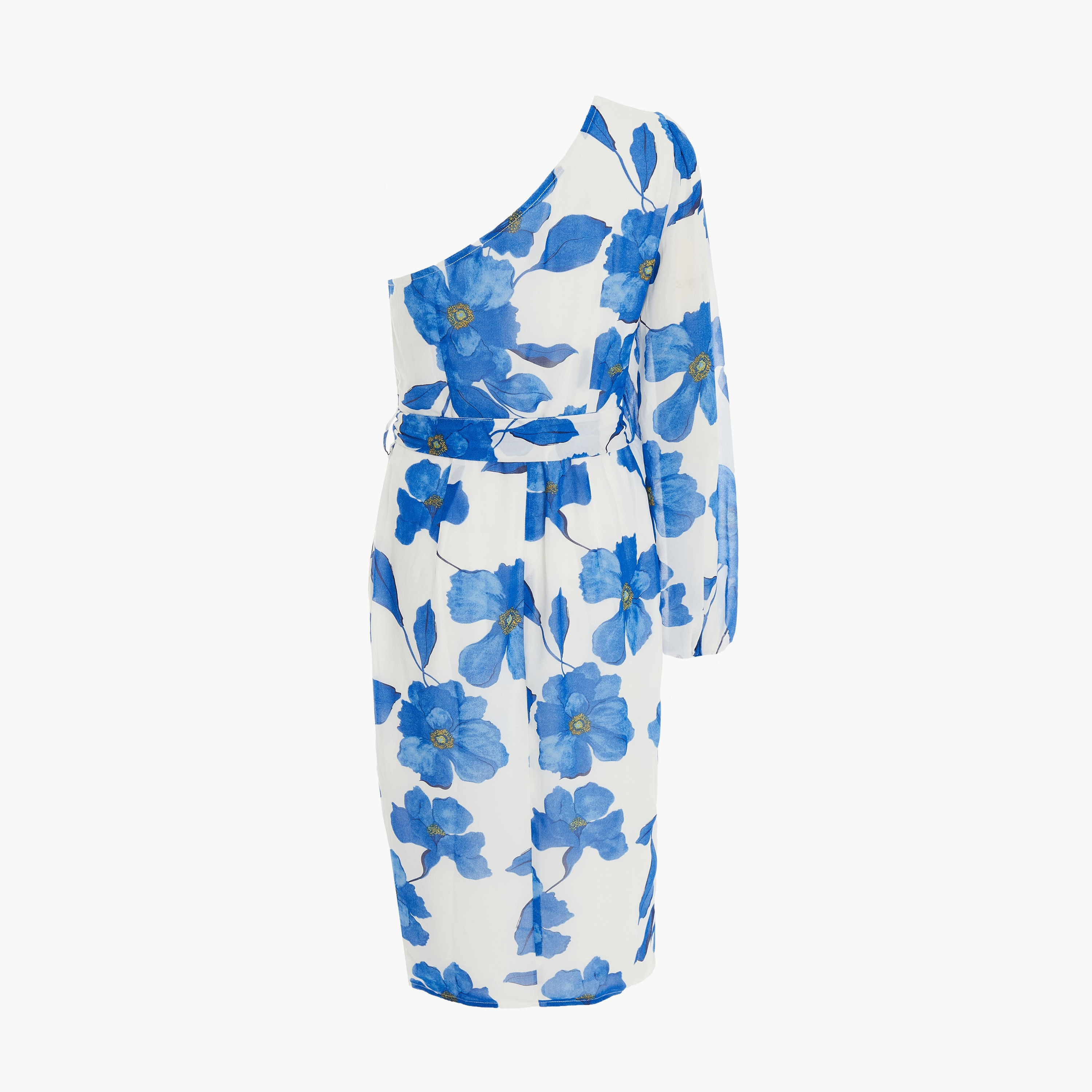 فستان متوسط الطول برقبة على شكل V من كويز-women-clothing-dresses-image-5
