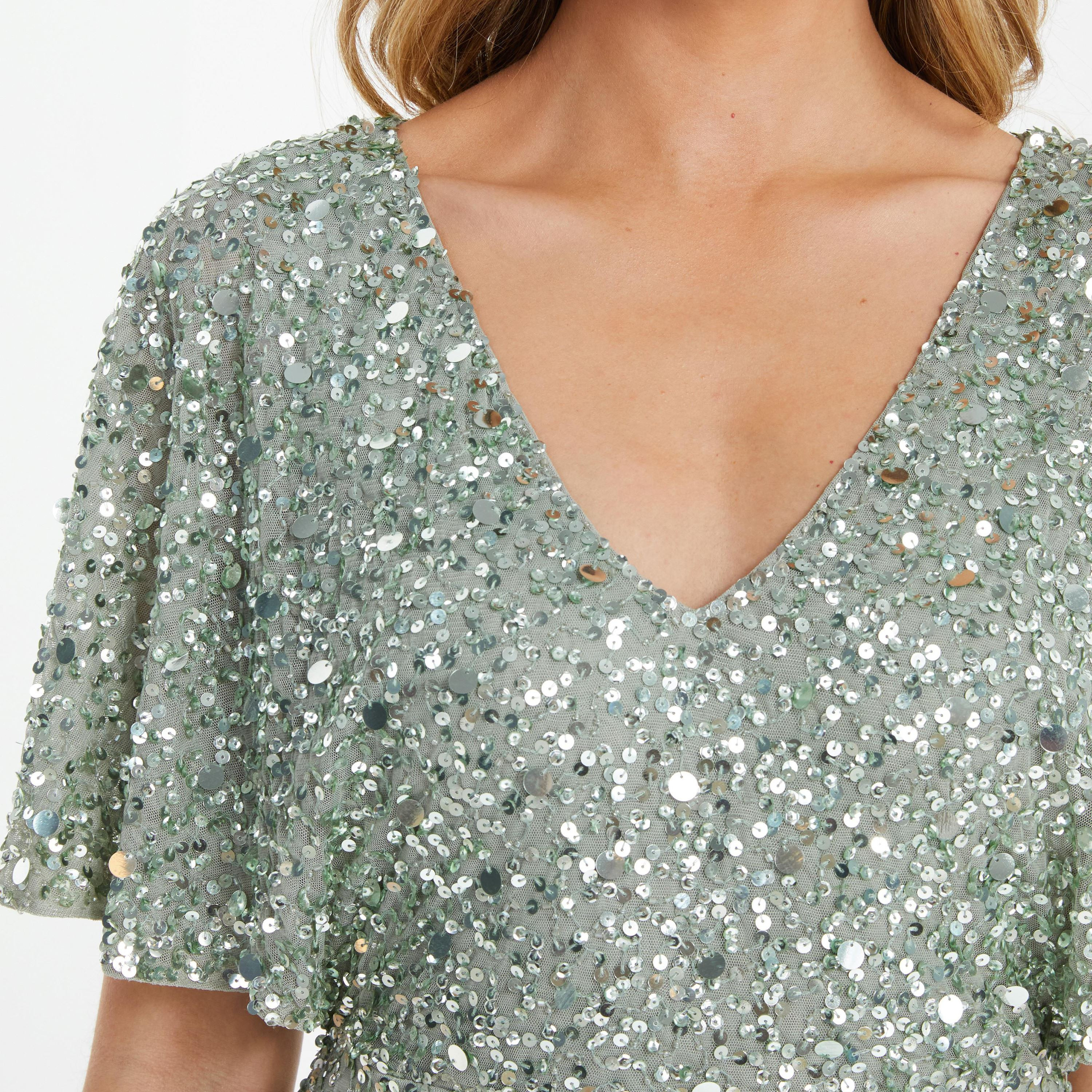  فستان ماكسي مفتوح برقبة على شكل وى من كويز الترتر-women-clothing-dresses-image-3