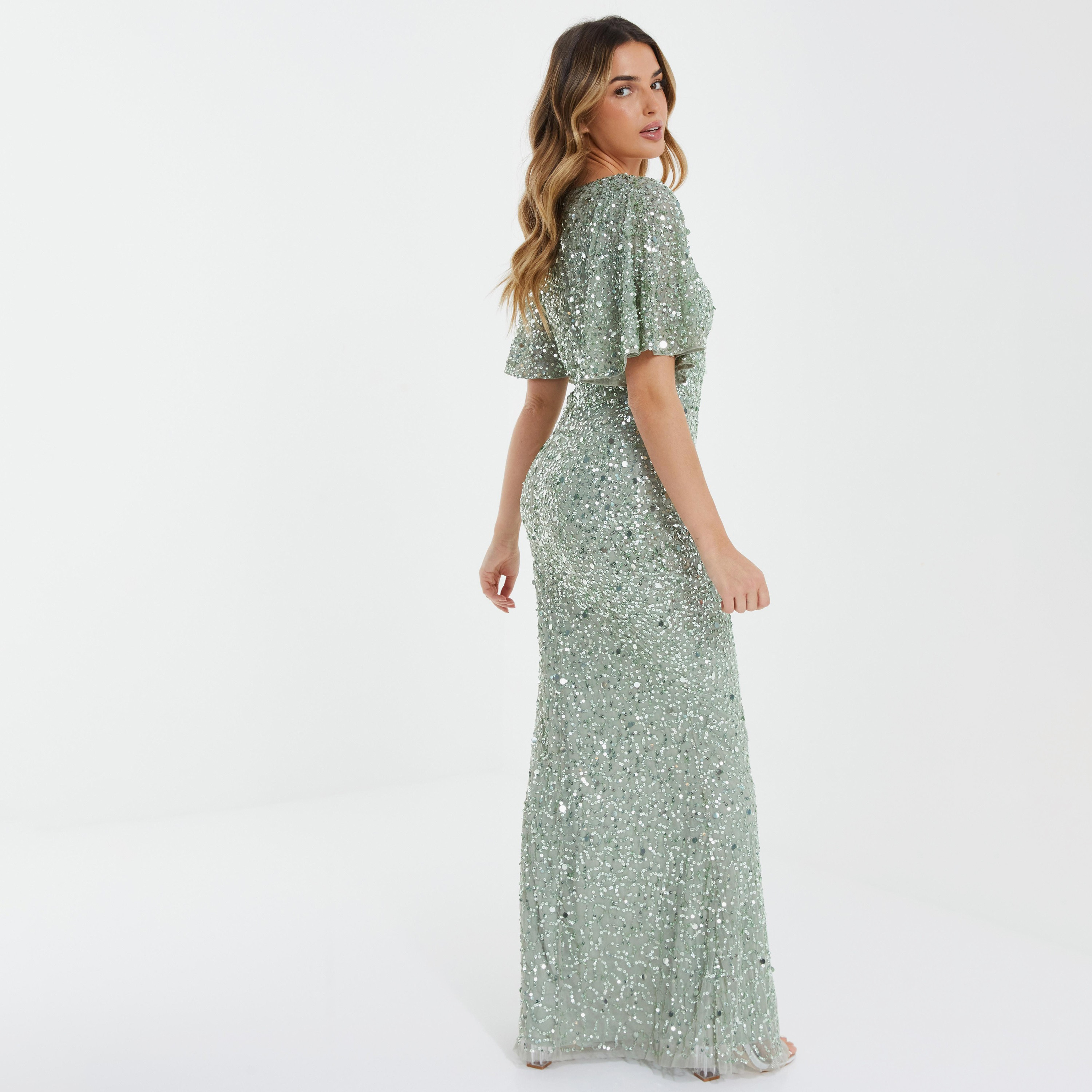  فستان ماكسي مفتوح برقبة على شكل وى من كويز الترتر-women-clothing-dresses-image-4