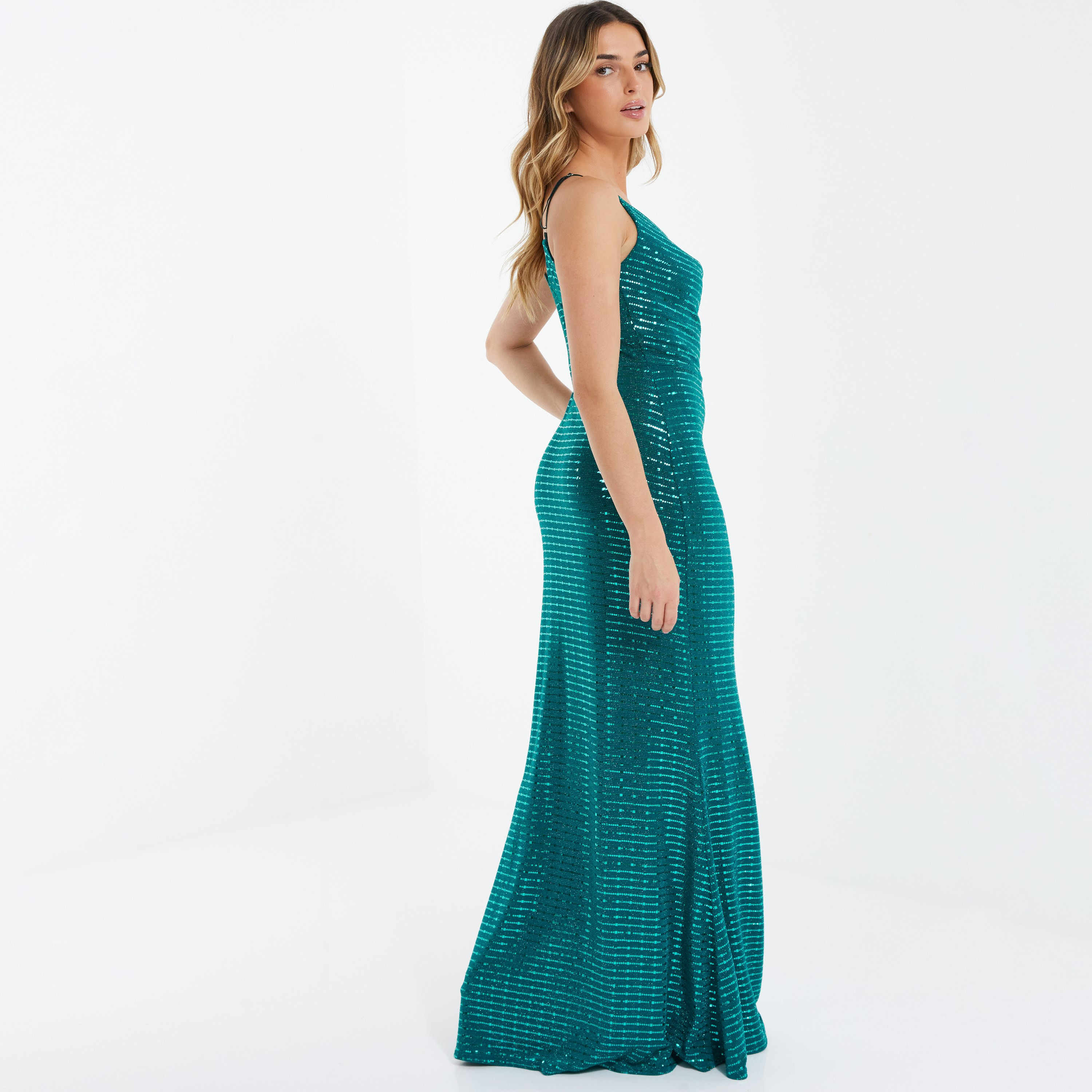 Quiz Embellished Cowl Neck Bodycon Maxi Dress-women-clothing-dresses-image-2